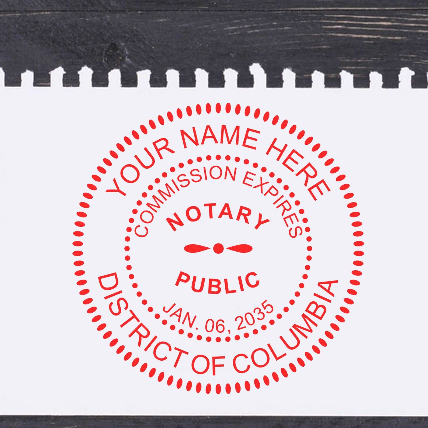 Self-Inking Notary Stamp for District of Columbia Notary Public - Quality, Durable, 1-5/8 Round Notary Stamp - Ideal for Official Notary Public Use in District of Columbia - New and Improved Design - Image 4
