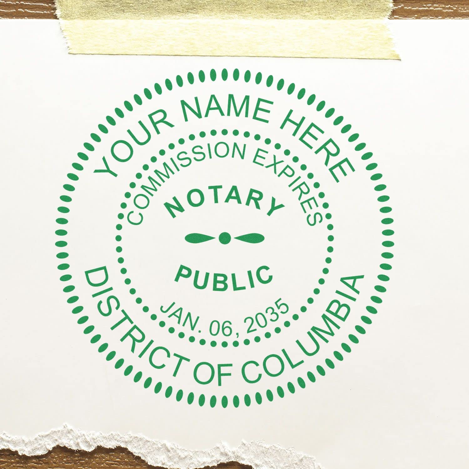 Self-Inking Notary Stamp for District of Columbia Notary Public - Quality, Durable, 1-5/8 Round Notary Stamp - Ideal for Official Notary Public Use in District of Columbia - New and Improved Design - Image 7