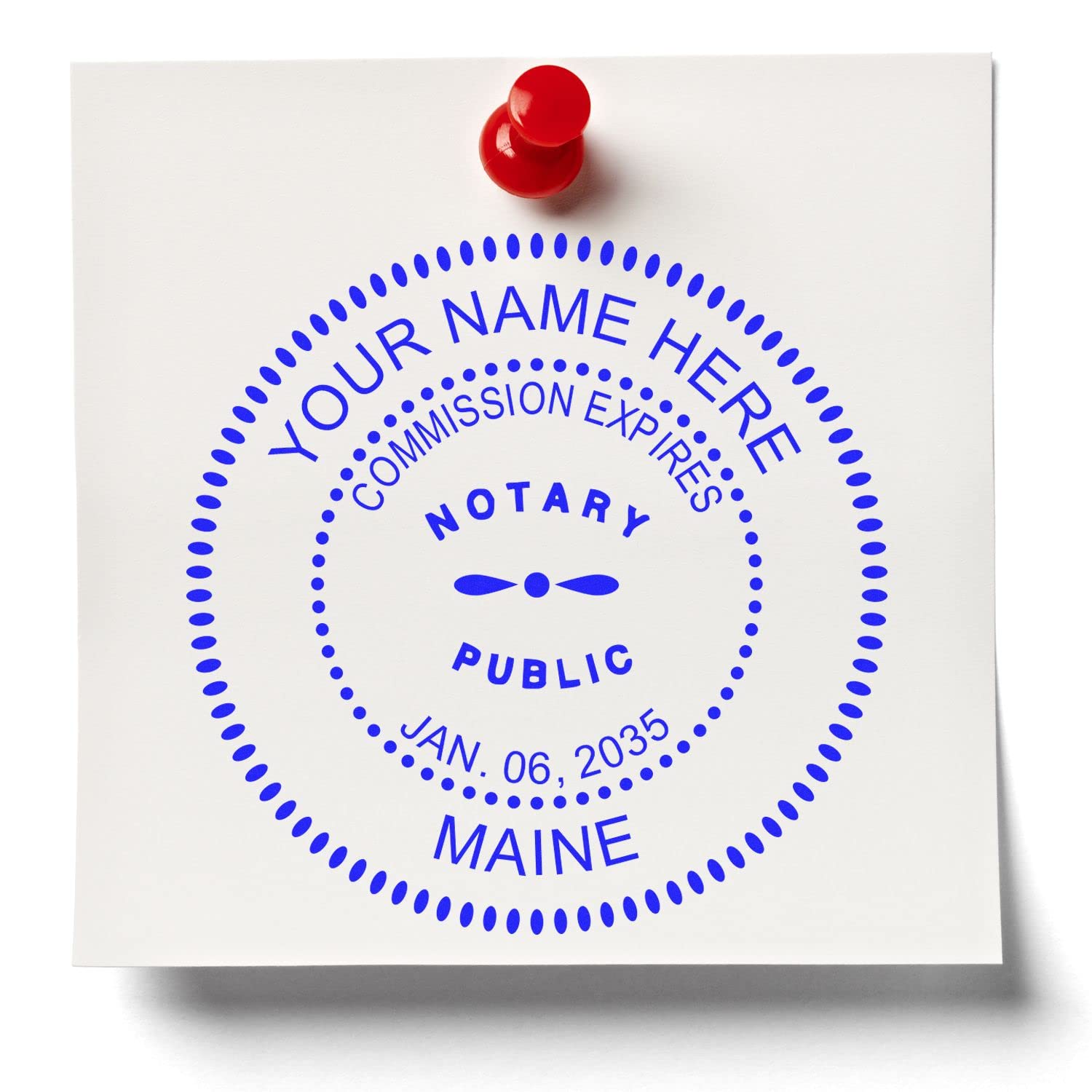 Self-Inking Notary Stamp for Maine Notary Public - Durable, Quick-Stamping, 1-5/8 Round Stamp - Ideal for Official Documents, Certificates, and Legal Papers - Quality Notary Stamp Maine - Image 4