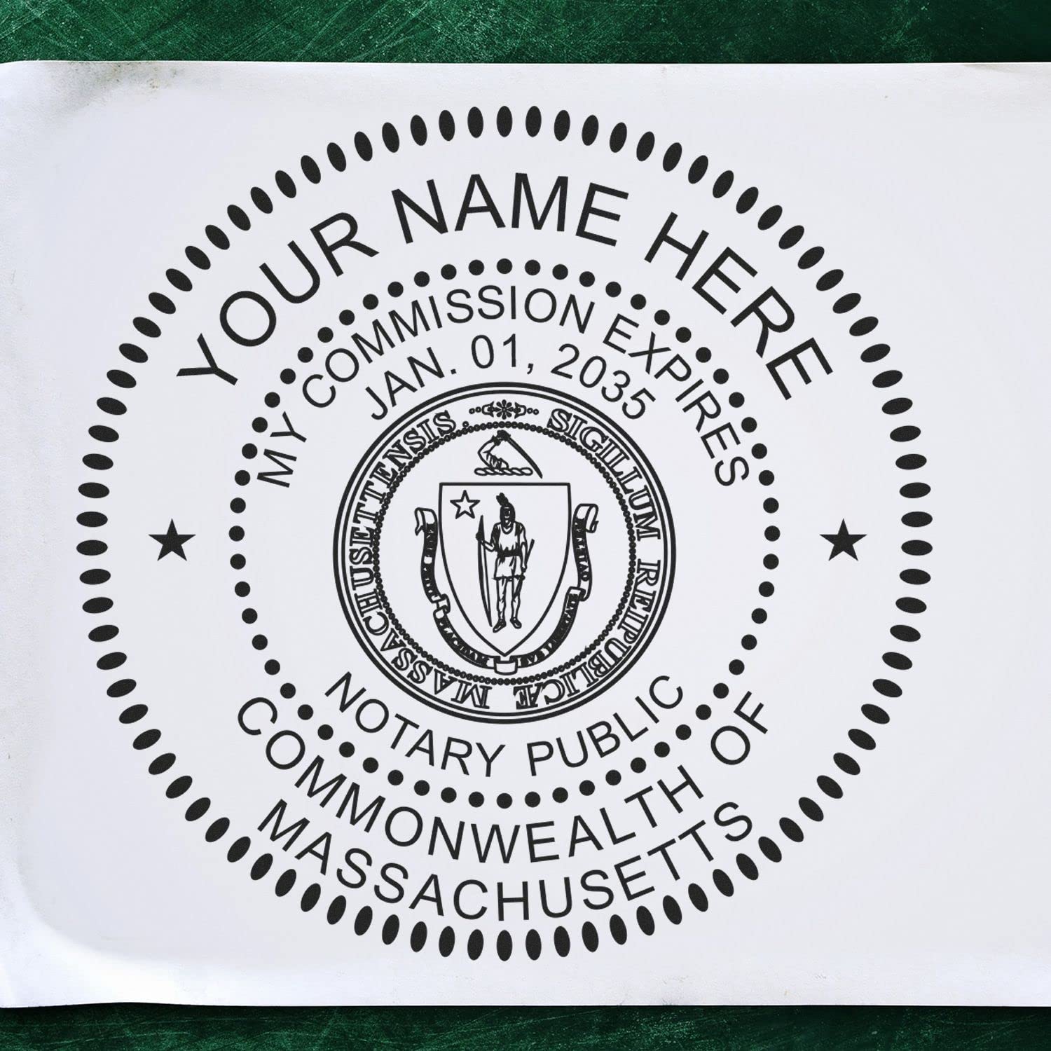 Self-Inking Notary Stamp for Massachusetts Notary Public - Durable, Quality, 1-5/8 Round Notary Stamp Massachusetts - Ideal for Official Documents, Certifications, and Legal Papers - Image 4