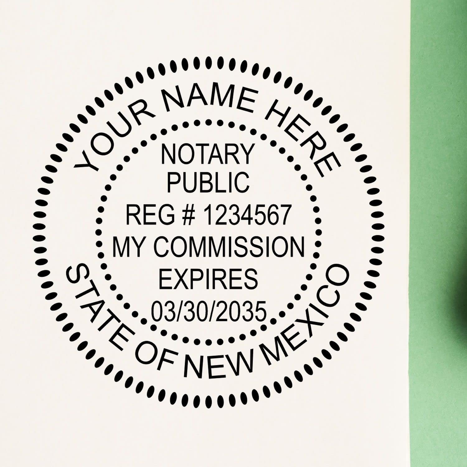 Self-Inking Notary Stamp for New Mexico Notary Public - Durable, Quality, 1-5/8 Round Stamp - Essential Tool for Official Documents, Certifications, and Legal Paperwork - Notary Stamp New Mexico