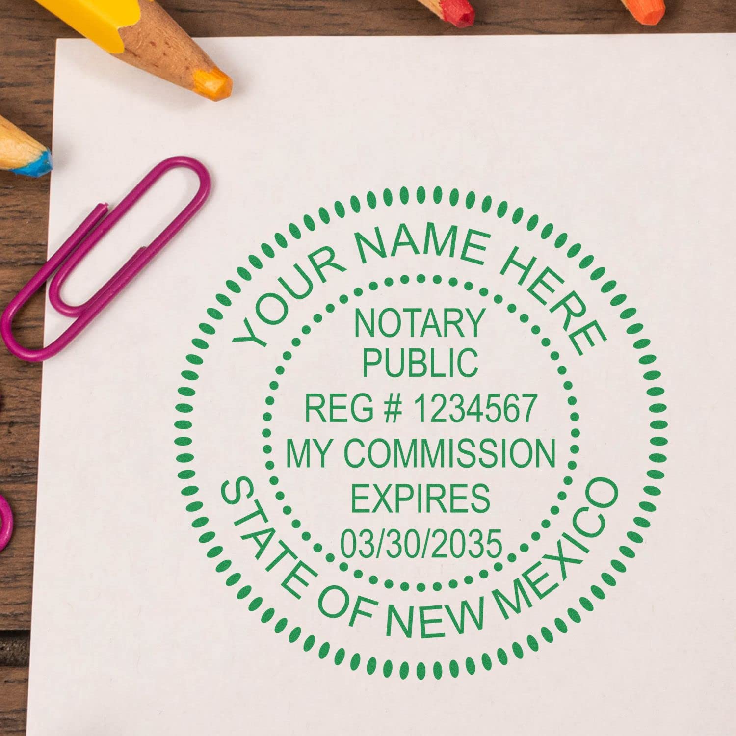 Self-Inking Notary Stamp for New Mexico Notary Public - Durable, Quality, 1-5/8 Round Stamp - Essential Tool for Official Documents, Certifications, and Legal Paperwork - Notary Stamp New Mexico - Image 9
