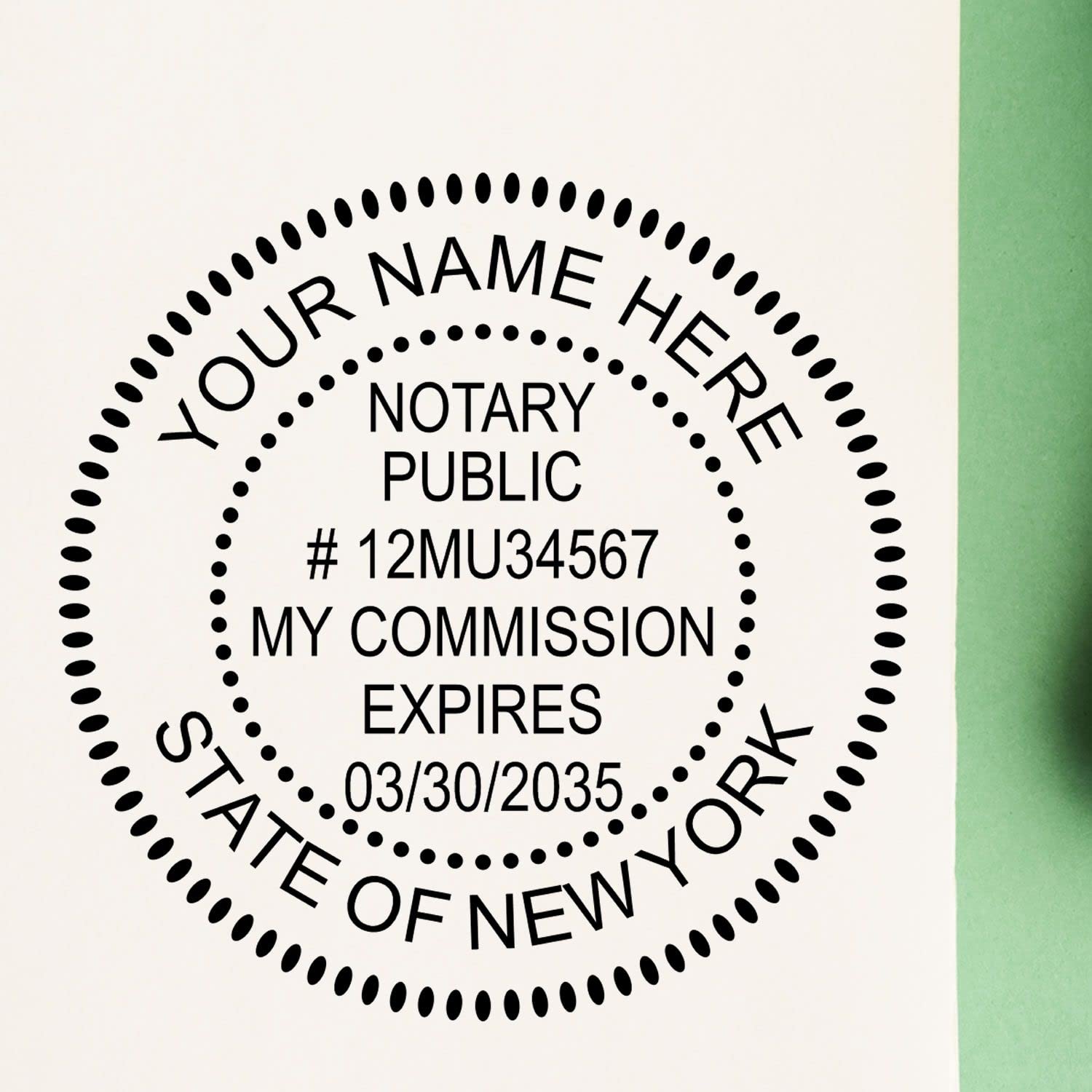 Self-Inking Notary Stamp for New York Notary Public - Durable, Quality, 1-5/8 Round NYS Notary Stamp - Ideal for Official Documents, Certificates, and Legal Paperwork - Notary Stamp New York