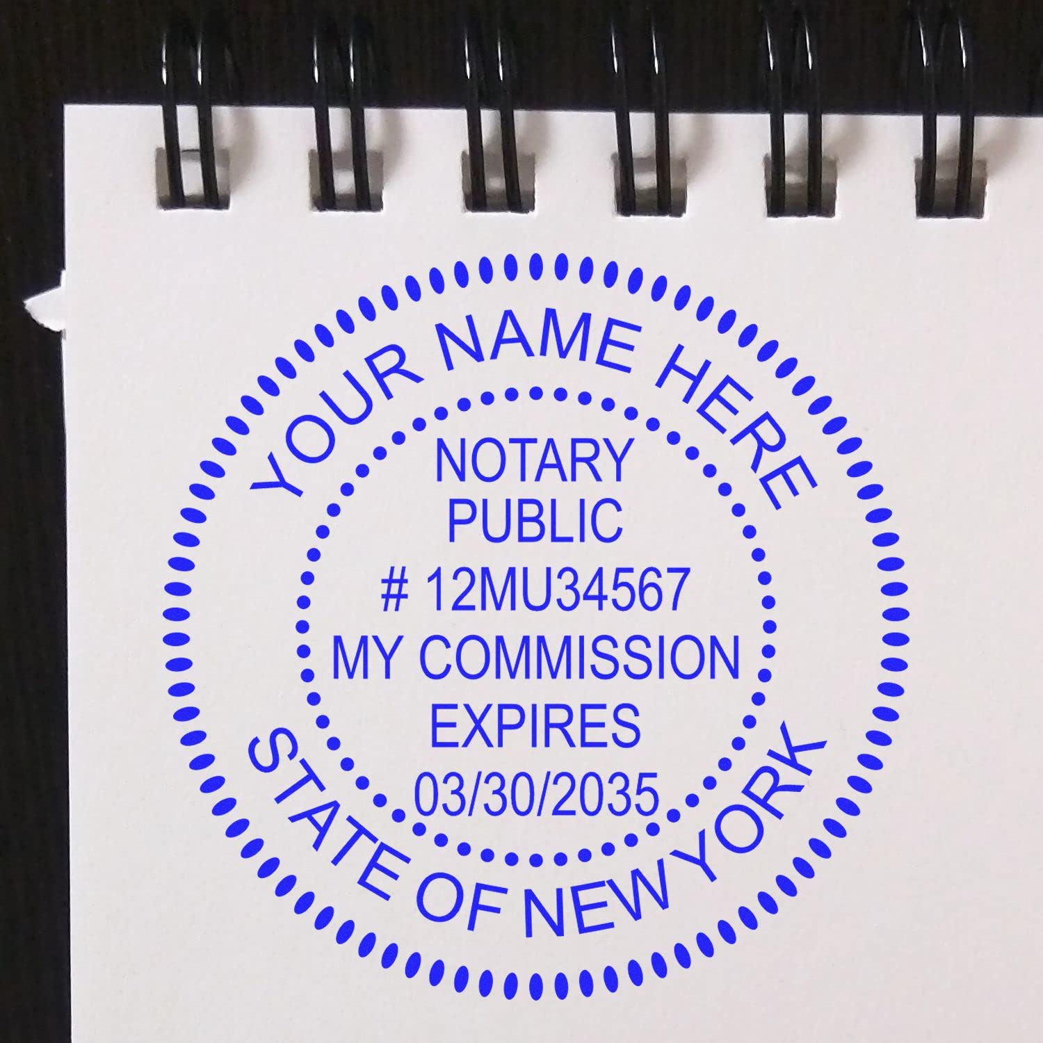 Self-Inking Notary Stamp for New York Notary Public - Durable, Quality, 1-5/8 Round NYS Notary Stamp - Ideal for Official Documents, Certificates, and Legal Paperwork - Notary Stamp New York - Image 4