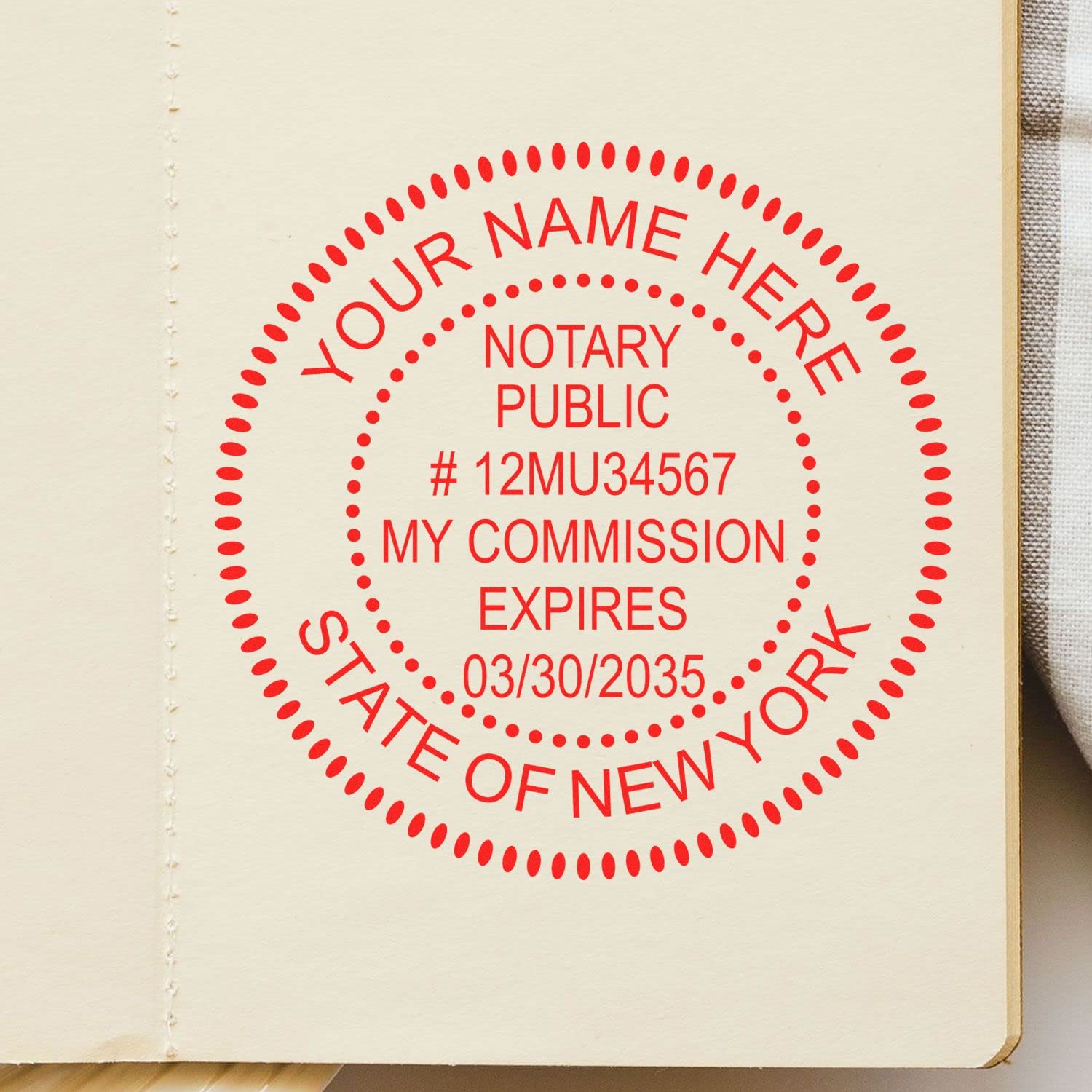 Self-Inking Notary Stamp for New York Notary Public - Durable, Quality, 1-5/8 Round NYS Notary Stamp - Ideal for Official Documents, Certificates, and Legal Paperwork - Notary Stamp New York - Image 6