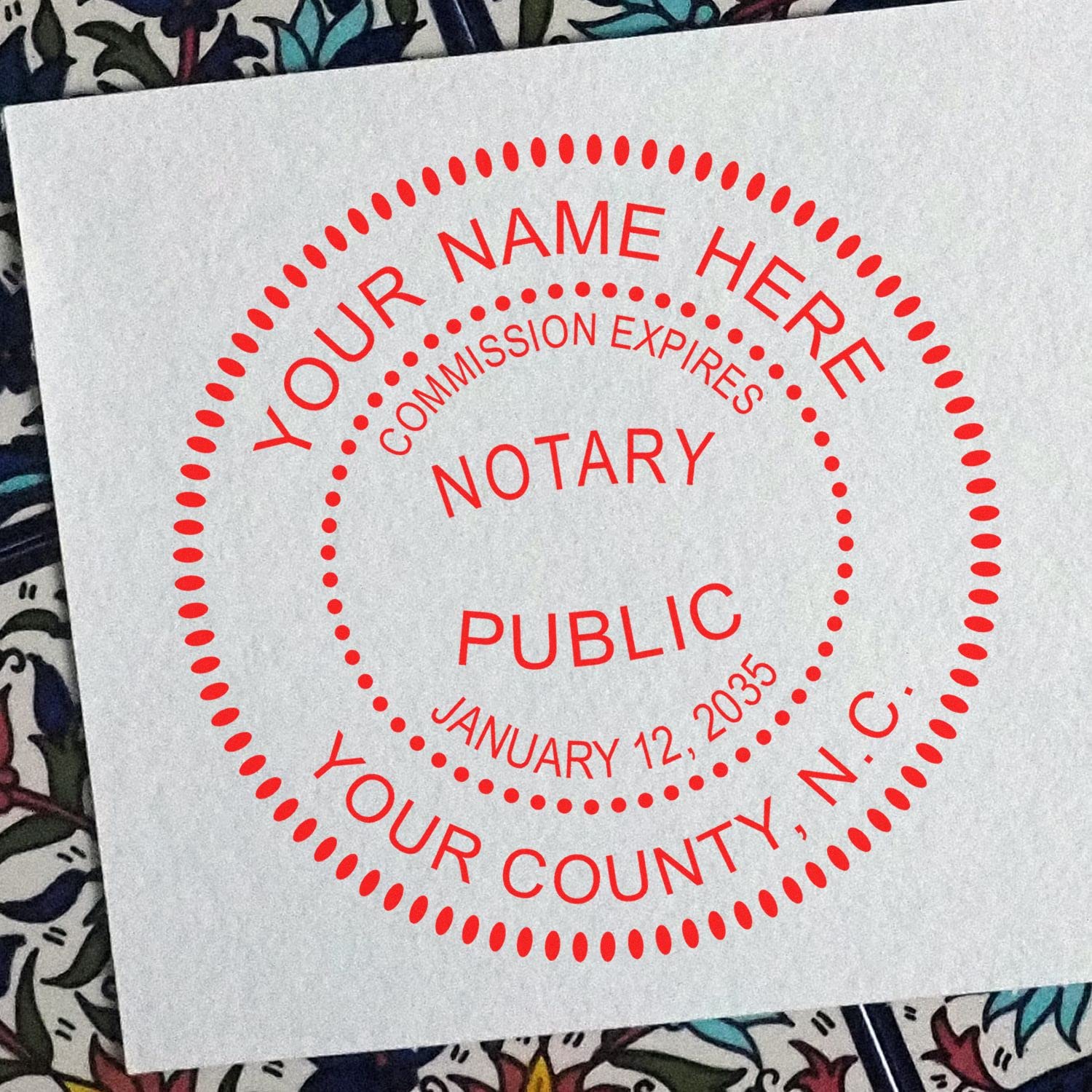 Self-Inking Notary Stamp for North Carolina Notary Public - Durable, Quality, 1-5/8 Round Notary Stamp North Carolina - Ideal for Official Documents, Certificates, and Legal Papers - Image 6