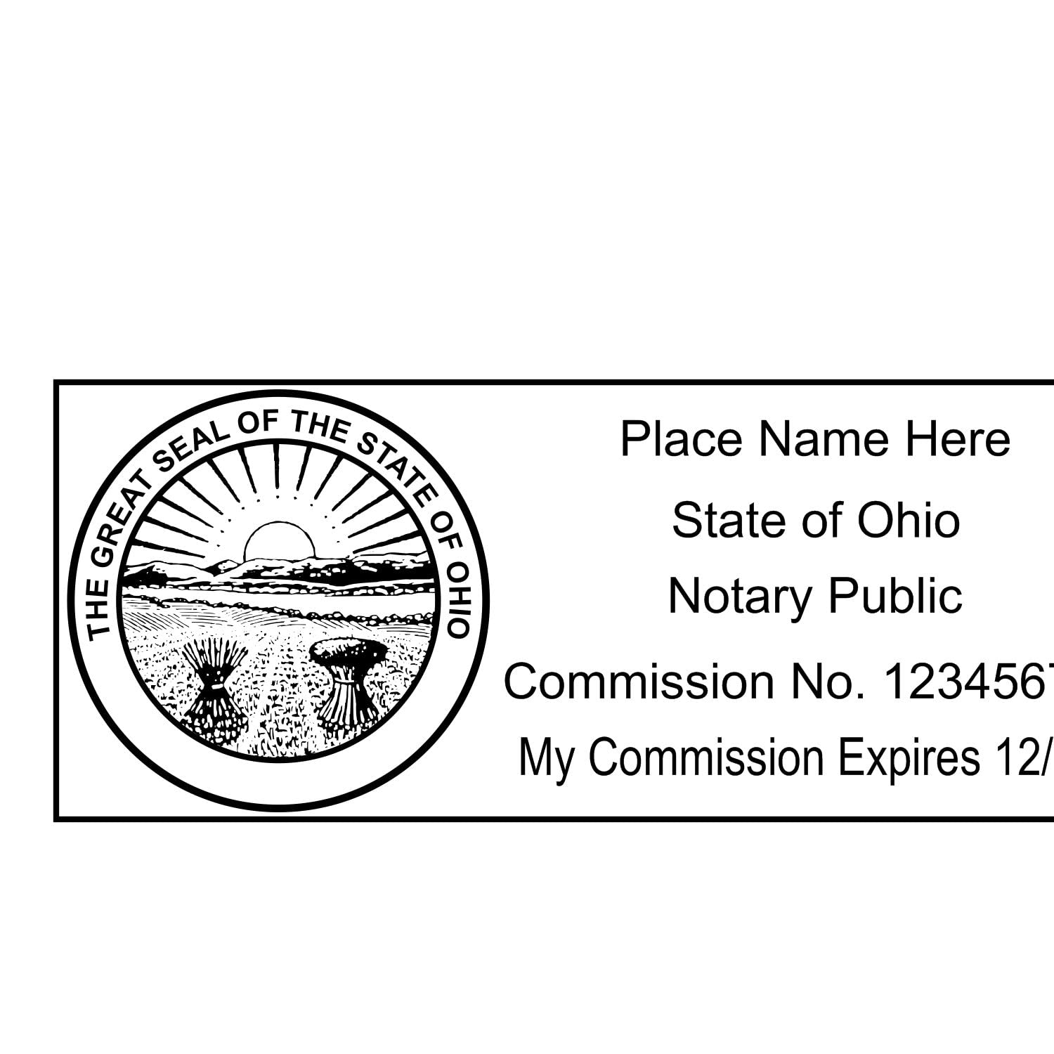Self Inking Ohio Notary Stamp, Notary Stamp Ohio, Rectangular Imprint, Sized 1" x 2-1/2", Up to 5,000 Impressions and Available in 11 Ink Colors, Easy Press and Print Stamping - Image 8