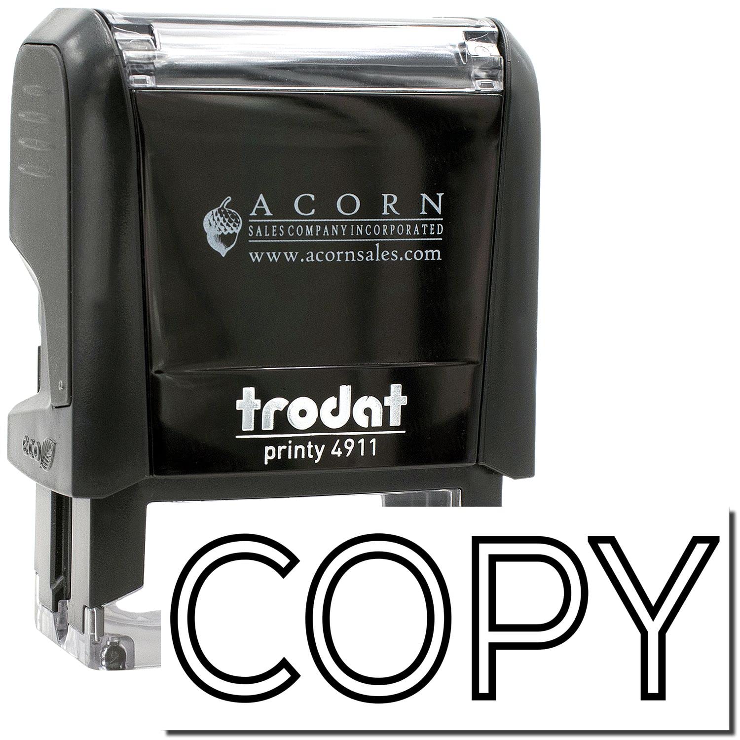 Self-Inking Outline Copy Stamp, Business Stamp, Up to 5K Impressions, Available in 11 Ink Colors, Reinkable, Easy Press and Print Stamping, Size Approx 1/2" x 1-1/2" - Image 2
