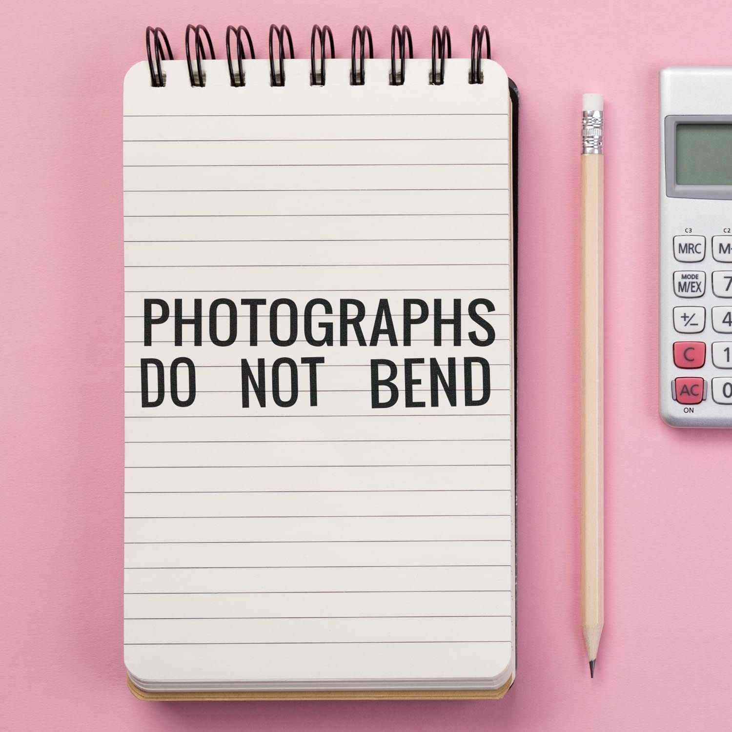 Self-Inking Photographs Do Not Bend Stamp, Business Stamps, Up to 5K Impressions, Available in 11 Ink Colors, Reinkable, Easy Press and Print Stamping, Size Approx 1/2" x 1-1/2"