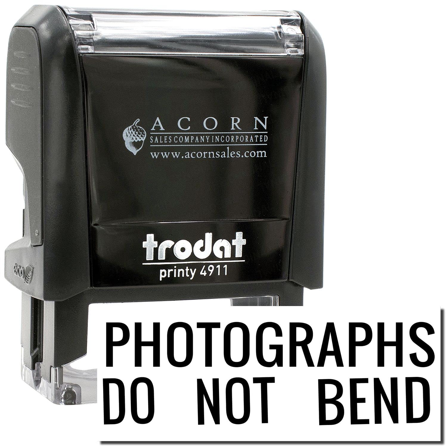 Self-Inking Photographs Do Not Bend Stamp, Business Stamps, Up to 5K Impressions, Available in 11 Ink Colors, Reinkable, Easy Press and Print Stamping, Size Approx 1/2" x 1-1/2" - Image 2