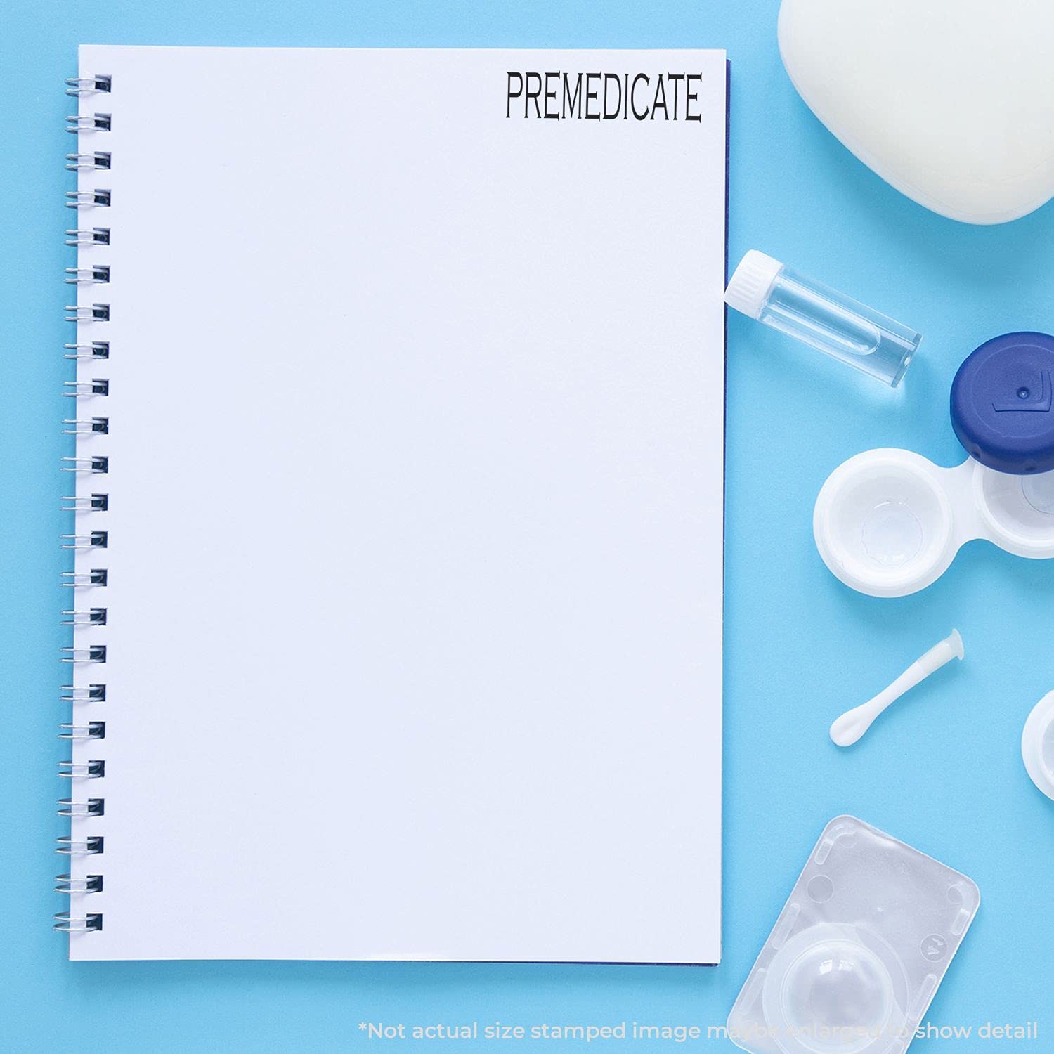 Self Inking Premedicate Stamp, Perfect for Medical Office, Up to 5K Impressions, Available in 11 Ink Colors, Reinkable, Easy Press and Print Stamping, Size Approx 1/2" x 1-1/2" - Image 5