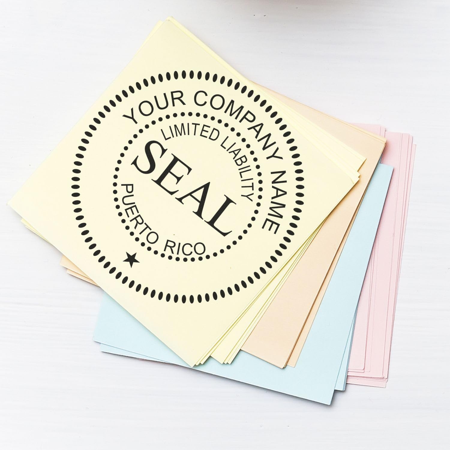 Self-Inking Puerto Rico Limited Liability Company Seal Stamp, 1-5/8 Diameter, Up to 10K Imprints, Reinkable, Company Stamp for PR, Customized LLC Corporation Ink Stamp, Stamp Self-Ink, PR Stamp - Image 4