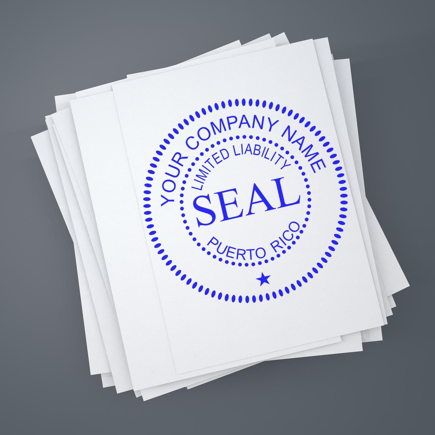 Self-Inking Puerto Rico Limited Liability Company Seal Stamp, 1-5/8 Diameter, Up to 10K Imprints, Reinkable, Company Stamp for PR, Customized LLC Corporation Ink Stamp, Stamp Self-Ink, PR Stamp - Image 6