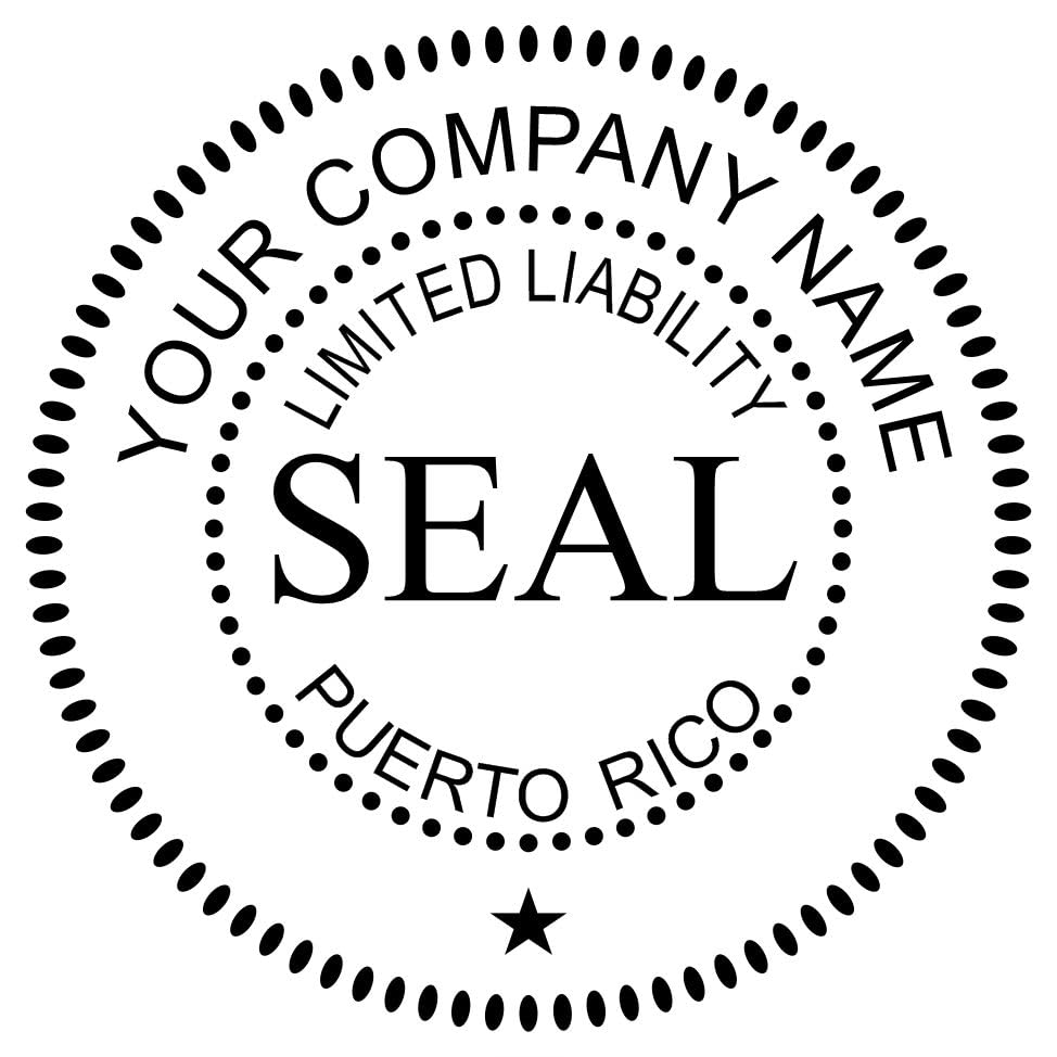 Self-Inking Puerto Rico Limited Liability Company Seal Stamp, 1-5/8 Diameter, Up to 10K Imprints, Reinkable, Company Stamp for PR, Customized LLC Corporation Ink Stamp, Stamp Self-Ink, PR Stamp - Image 8