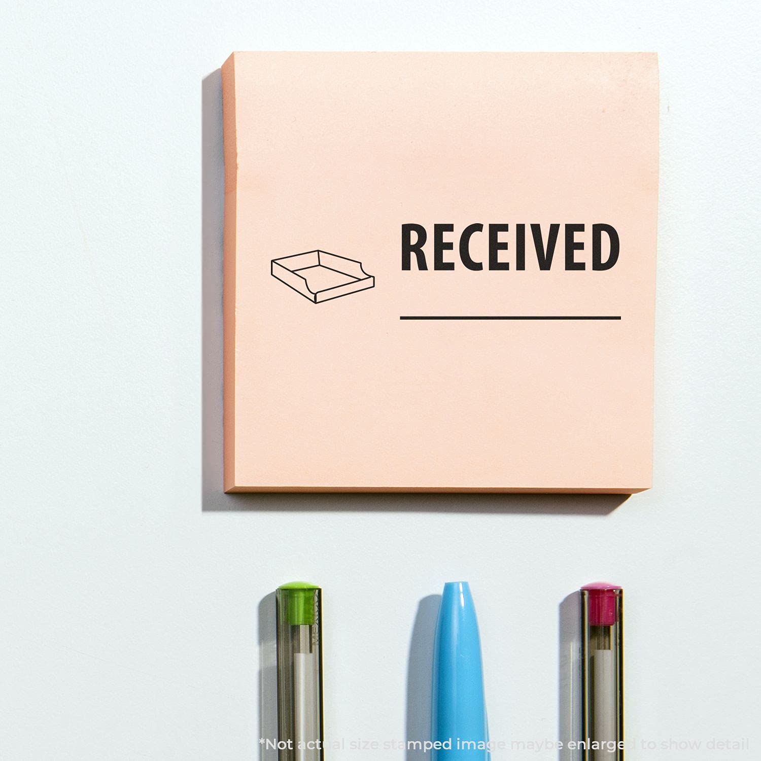 Self-Inking Received with Box Stamp, Ink Stamps for Business, Up to 5K Impressions, Available in 11 Ink Colors, Reinkable, Easy Press and Print Stamping, Size Approx 1/2" x 1-1/2" - Image 6