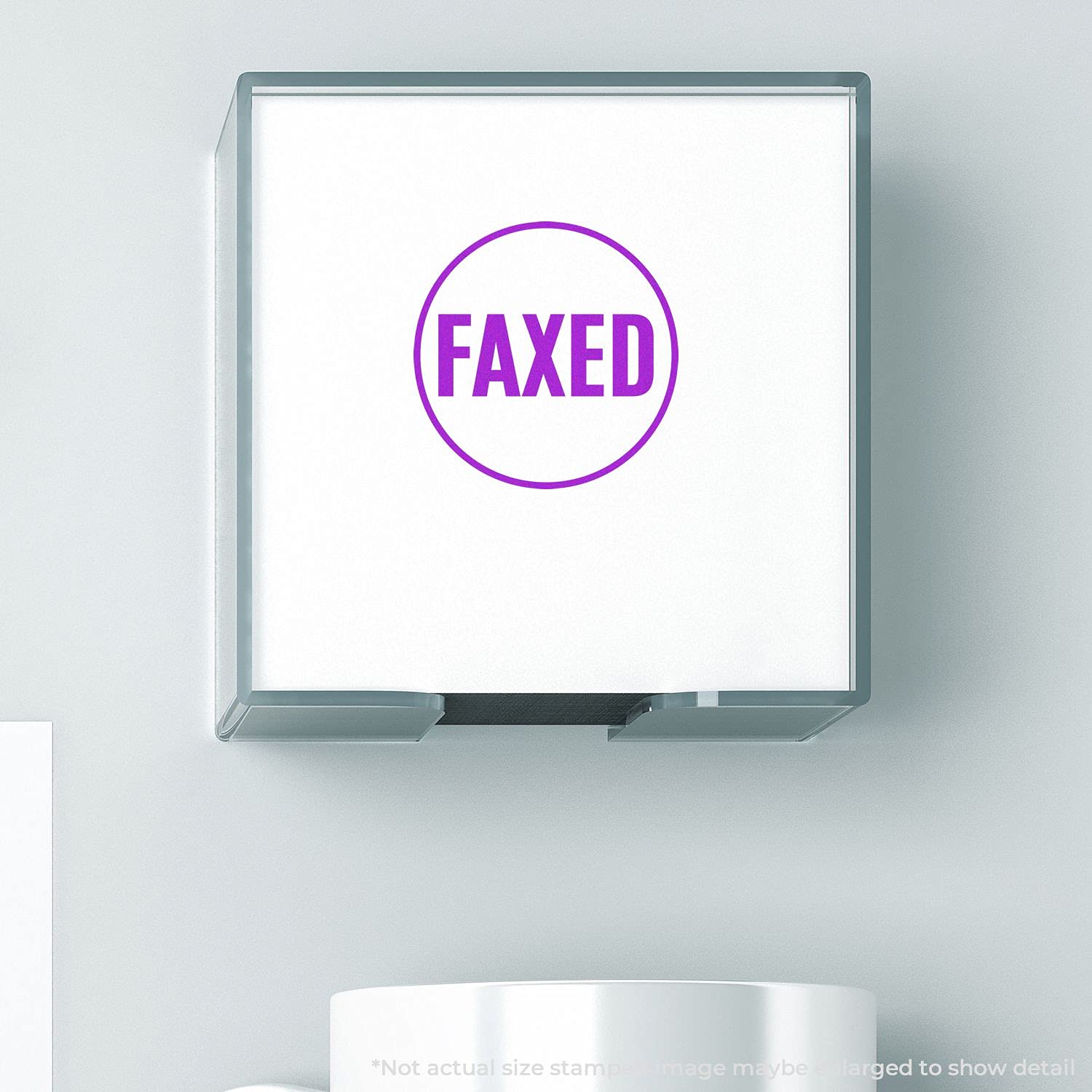 Self-Inking Round Faxed Stamp, Ink Stamps for Business, Up to 5K Impressions, Available in 11 Ink Colors, Reinkable, Easy Press and Print Stamping, Size Approx 7/8" Dia - Image 3