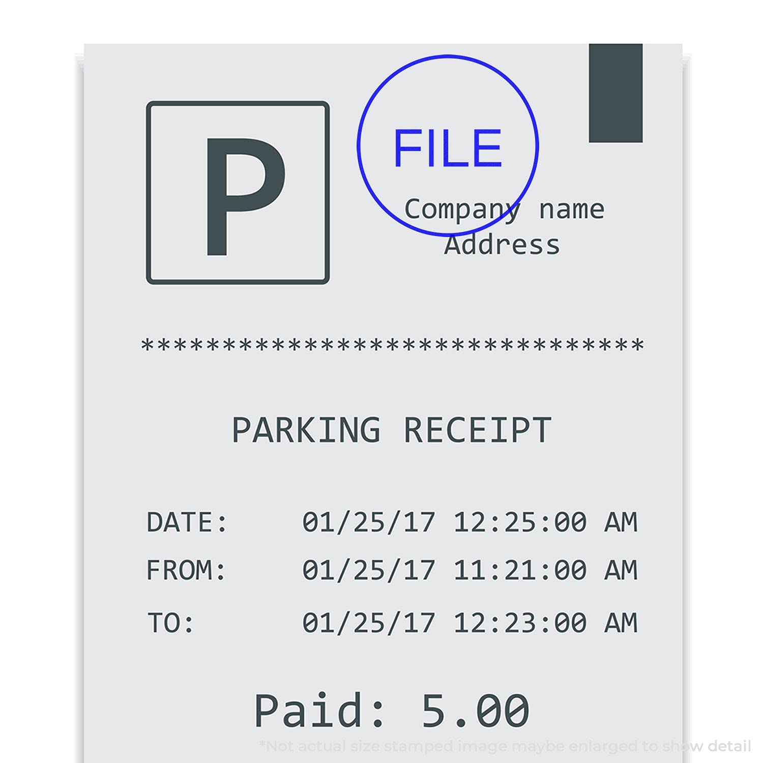 Self-Inking Round File Stamp, Perfect for Business Owner, Up to 5K Impressions, Available in 11 Ink Colors, Reinkable, Easy Press and Print Stamping, Size Approx 7/8" Dia - Image 4