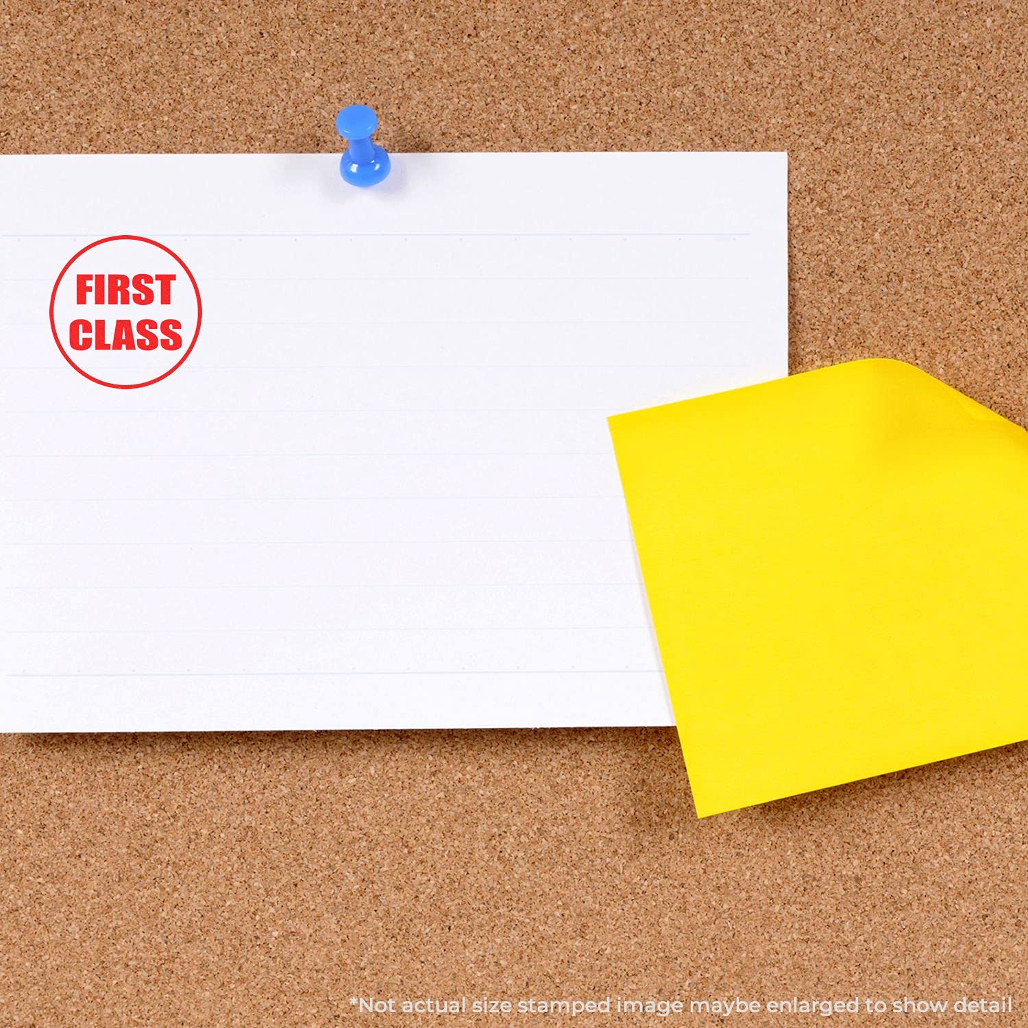 Self-Inking Round First Class Stamp, New Business Supplies, Up to 5K Impressions, Available in 11 Ink Colors, Reinkable, Easy Press and Print Stamping, Size Approx 7/8" Dia - Image 4