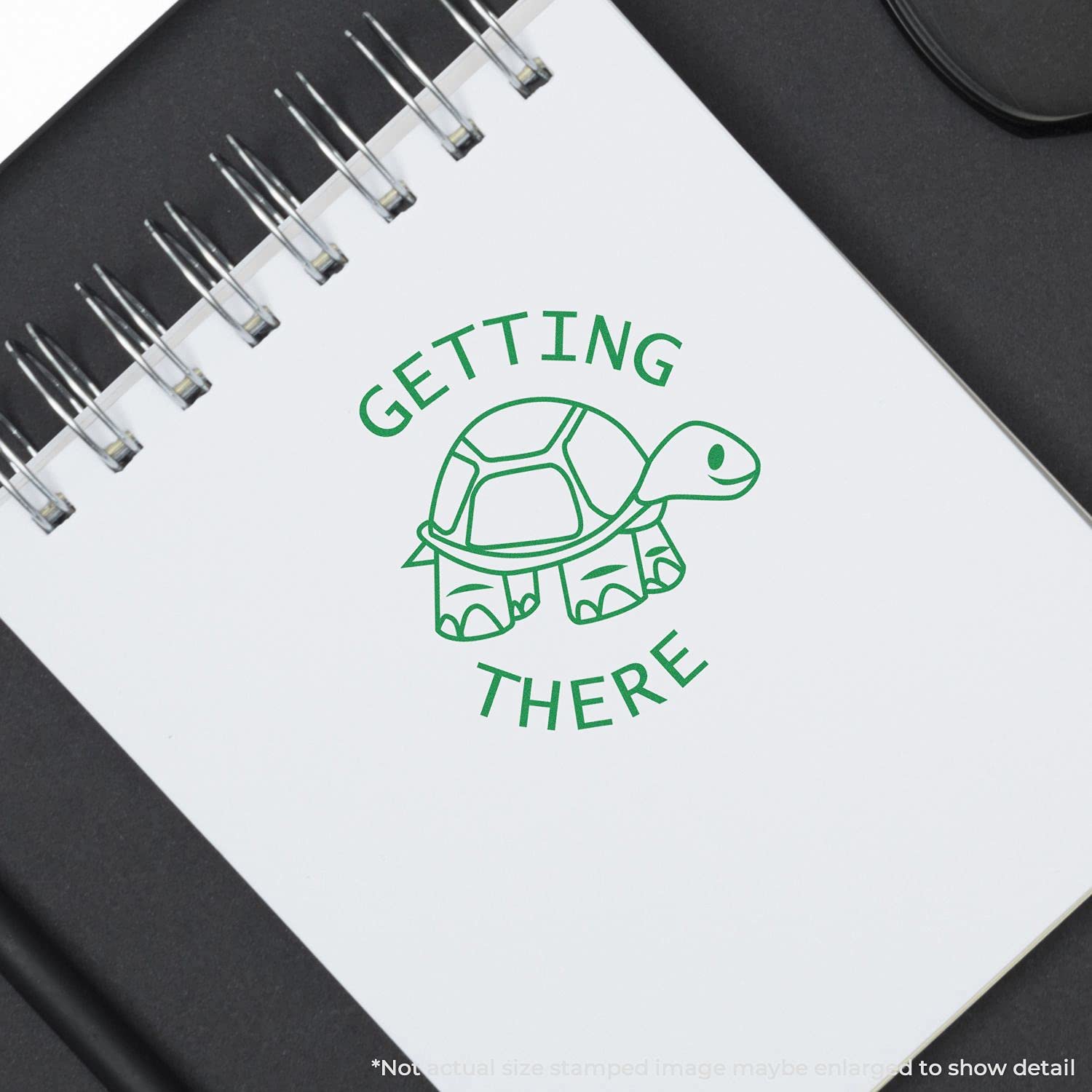 Self-Inking Round Getting There Stamp, Stamps for Teachers, Up to 5K Impressions, Available in 11 Ink Colors, Reinkable, Easy Press and Print Stamping, Size Approx 7/8" Dia - Image 3