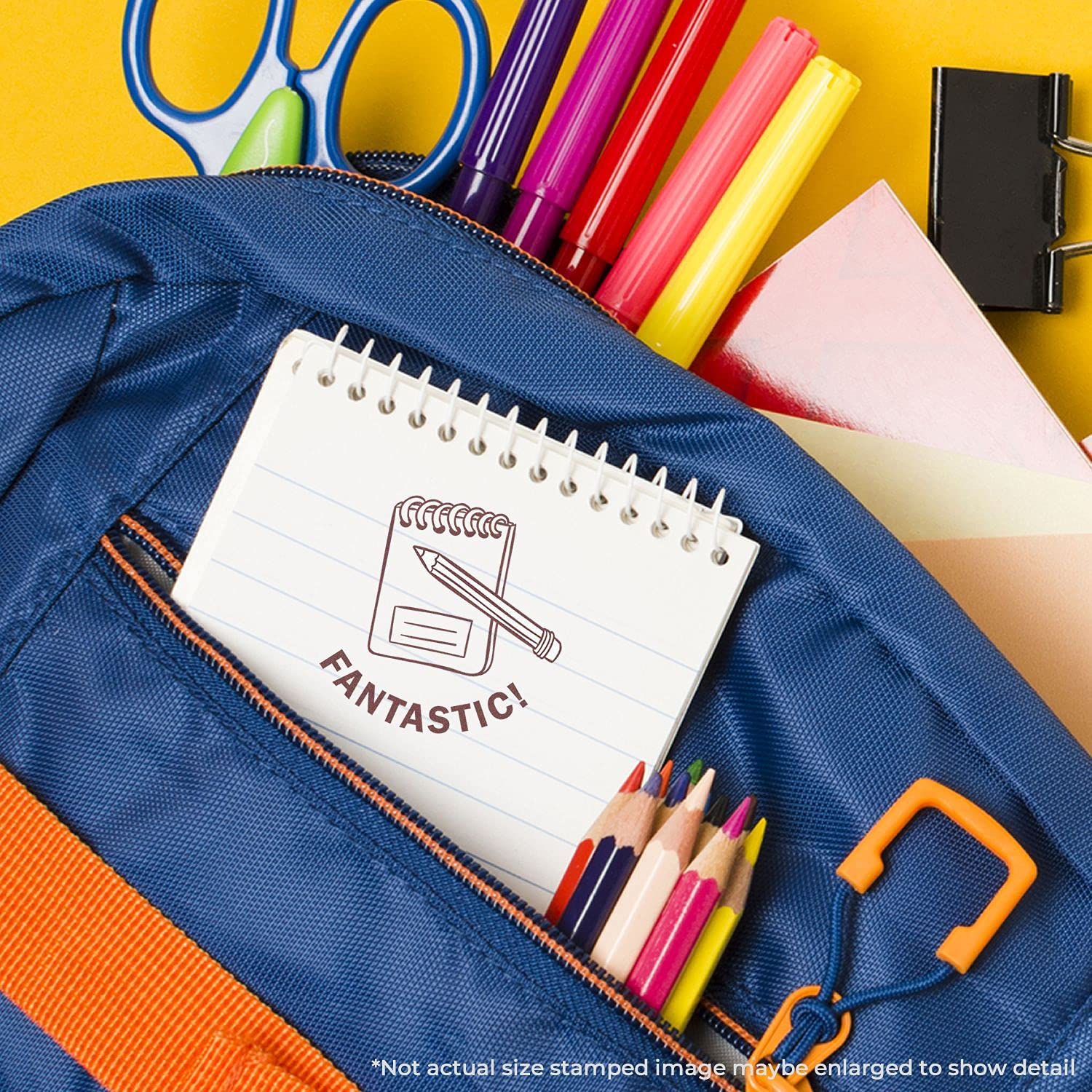 Self-Inking Round Great Job Stamp, Teacher Office Supplies, Up to 5K Impressions, Available in 11 Ink Colors, Reinkable, Easy Press and Print Stamping, Size Approx 7/8" Dia - Image 3