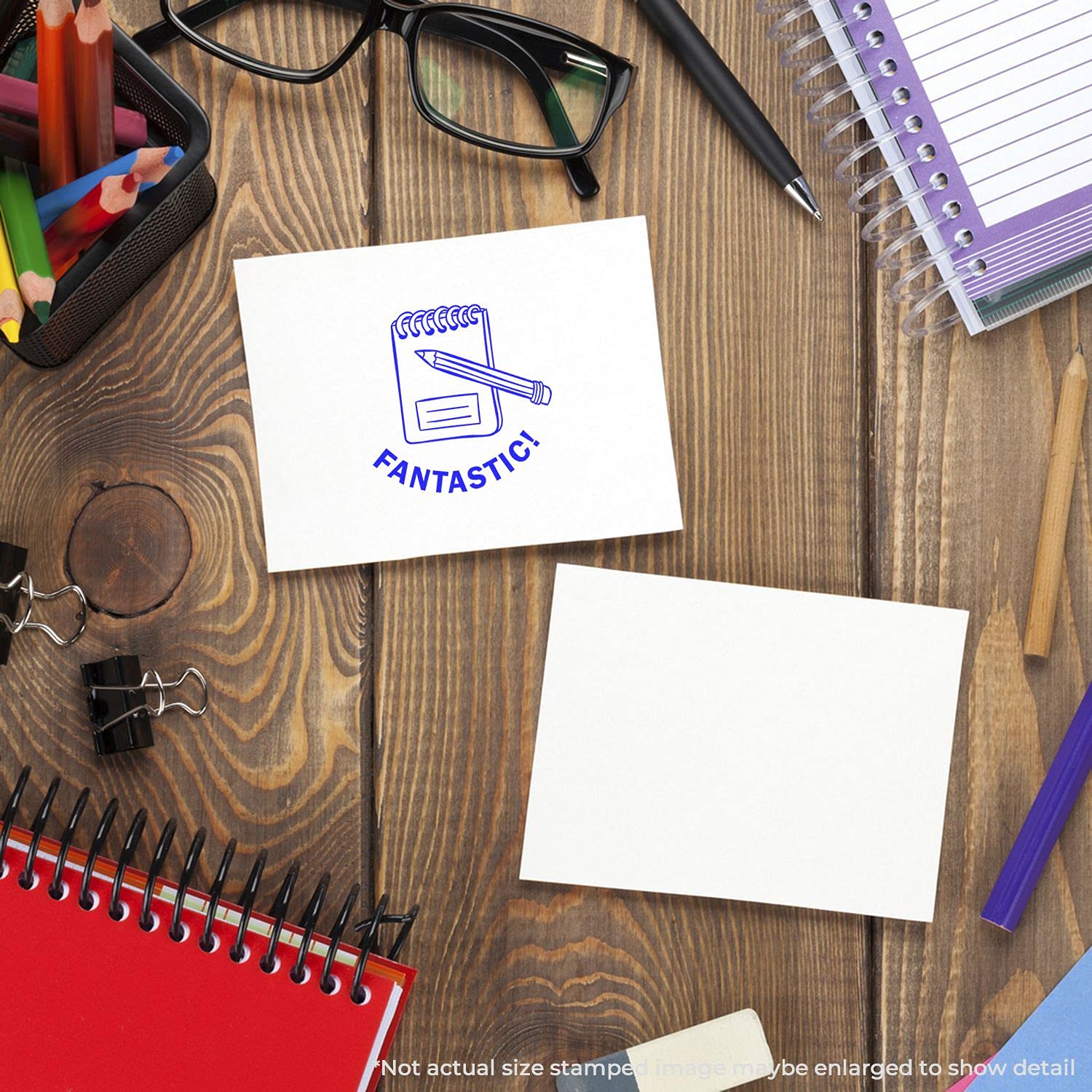 Self-Inking Round Great Job Stamp, Teacher Office Supplies, Up to 5K Impressions, Available in 11 Ink Colors, Reinkable, Easy Press and Print Stamping, Size Approx 7/8" Dia - Image 4