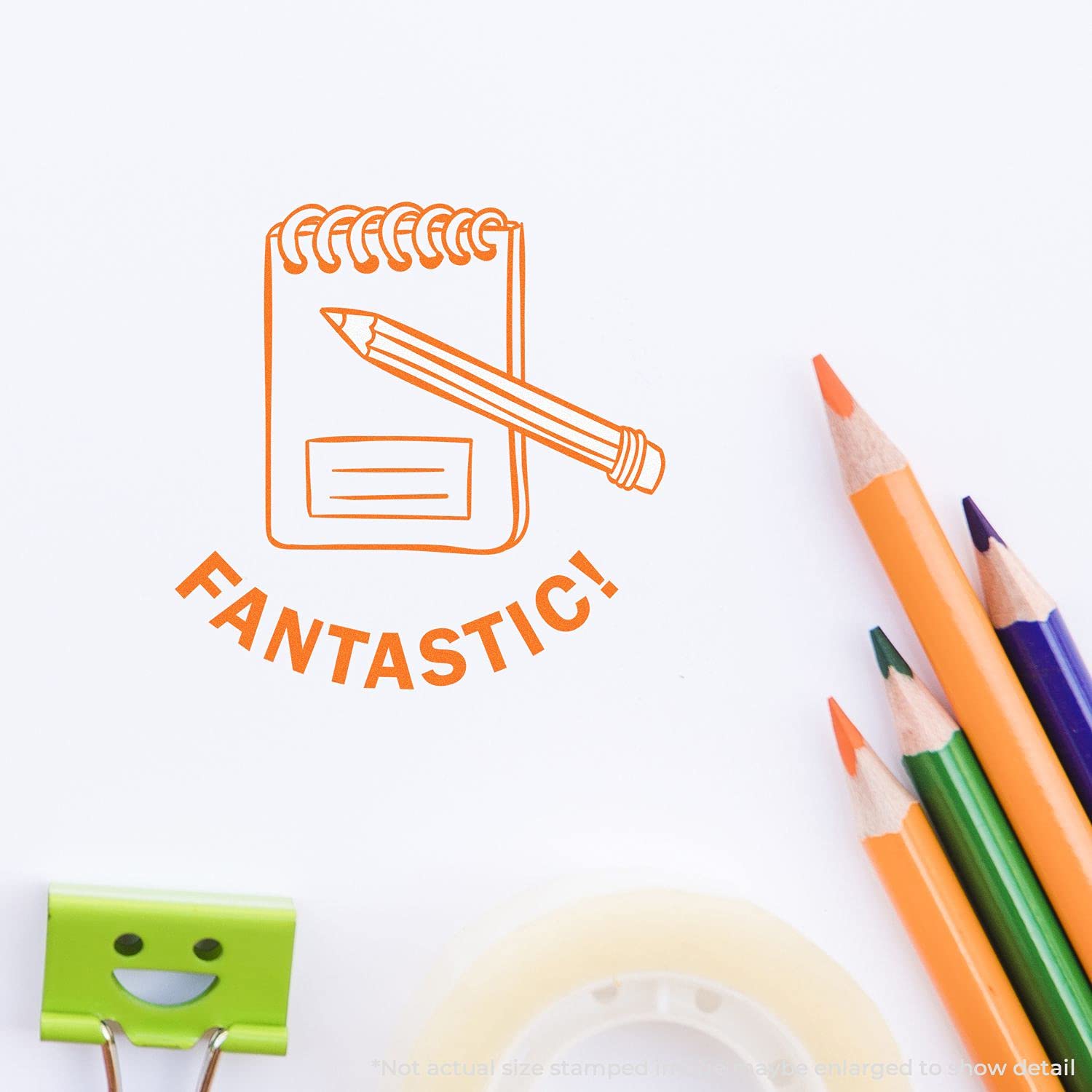 Self-Inking Round Great Job Stamp, Teacher Office Supplies, Up to 5K Impressions, Available in 11 Ink Colors, Reinkable, Easy Press and Print Stamping, Size Approx 7/8" Dia - Image 6