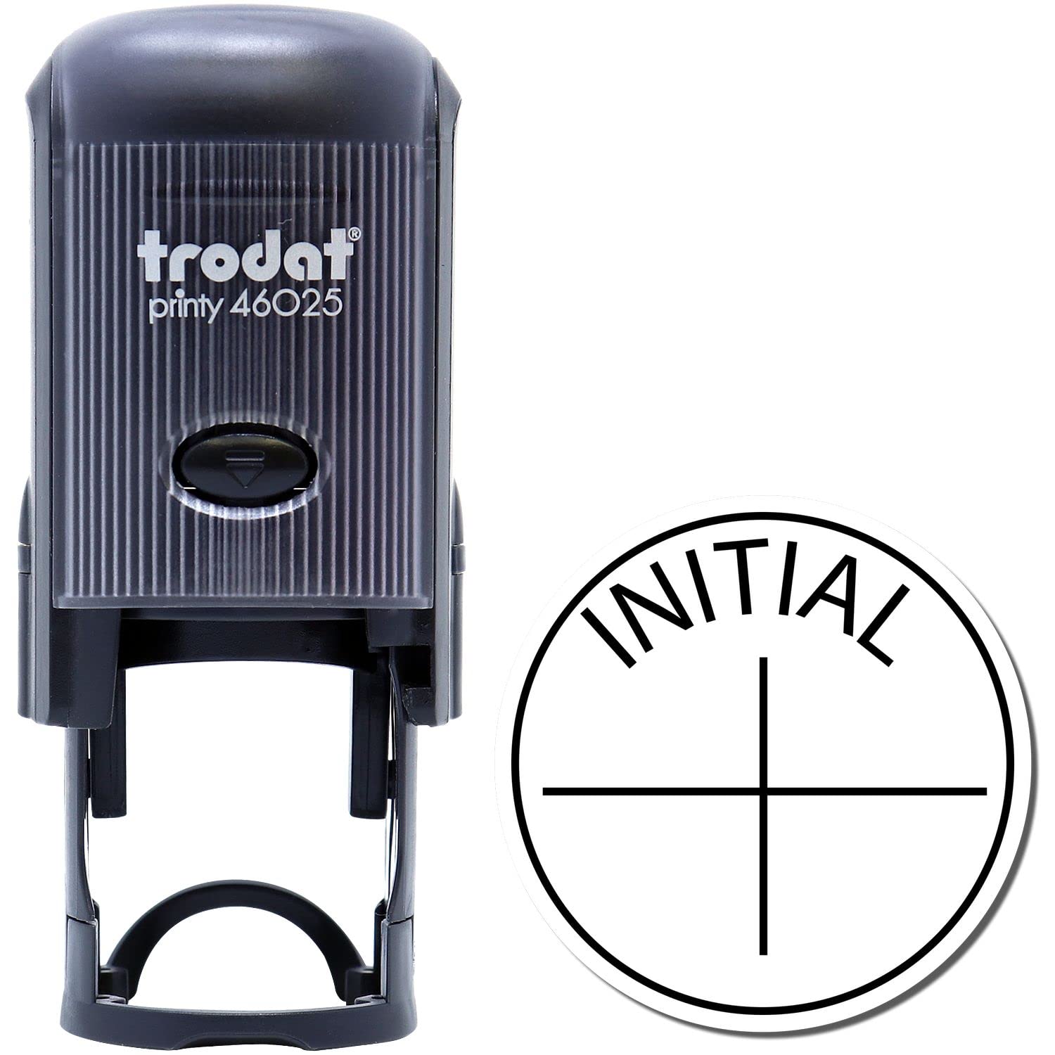 Self-Inking Round Initial Stamp, Perfect for New Business, Up to 5K Impressions, Available in 11 Ink Colors, Reinkable, Easy Press and Print Stamping, Size Approx 7/8" Dia - Image 2