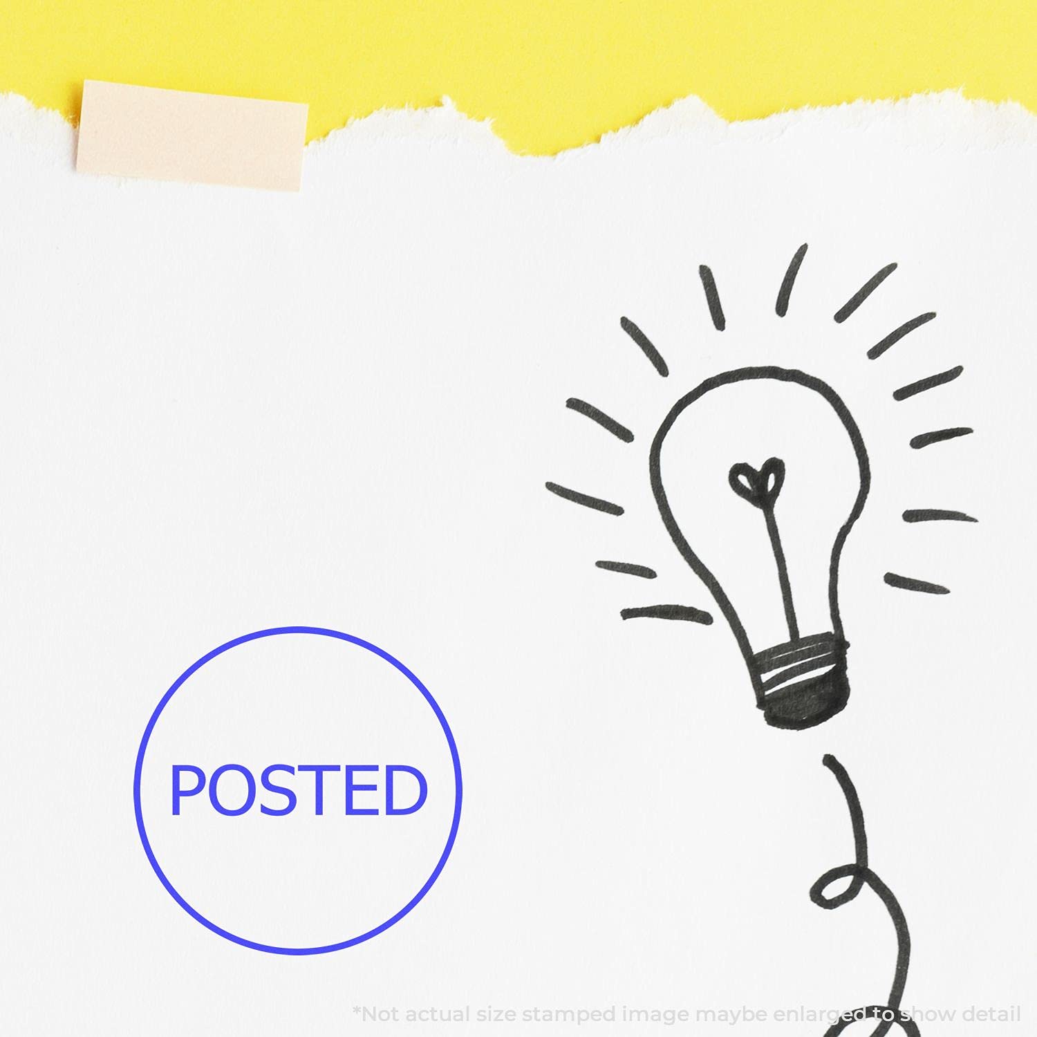 Self-Inking Round Posted Stamp, Perfect for Home Business, Up to 5K Impressions, Available in 11 Ink Colors, Reinkable, Easy Press and Print Stamping, Size Approx 7/8" Dia - Image 4