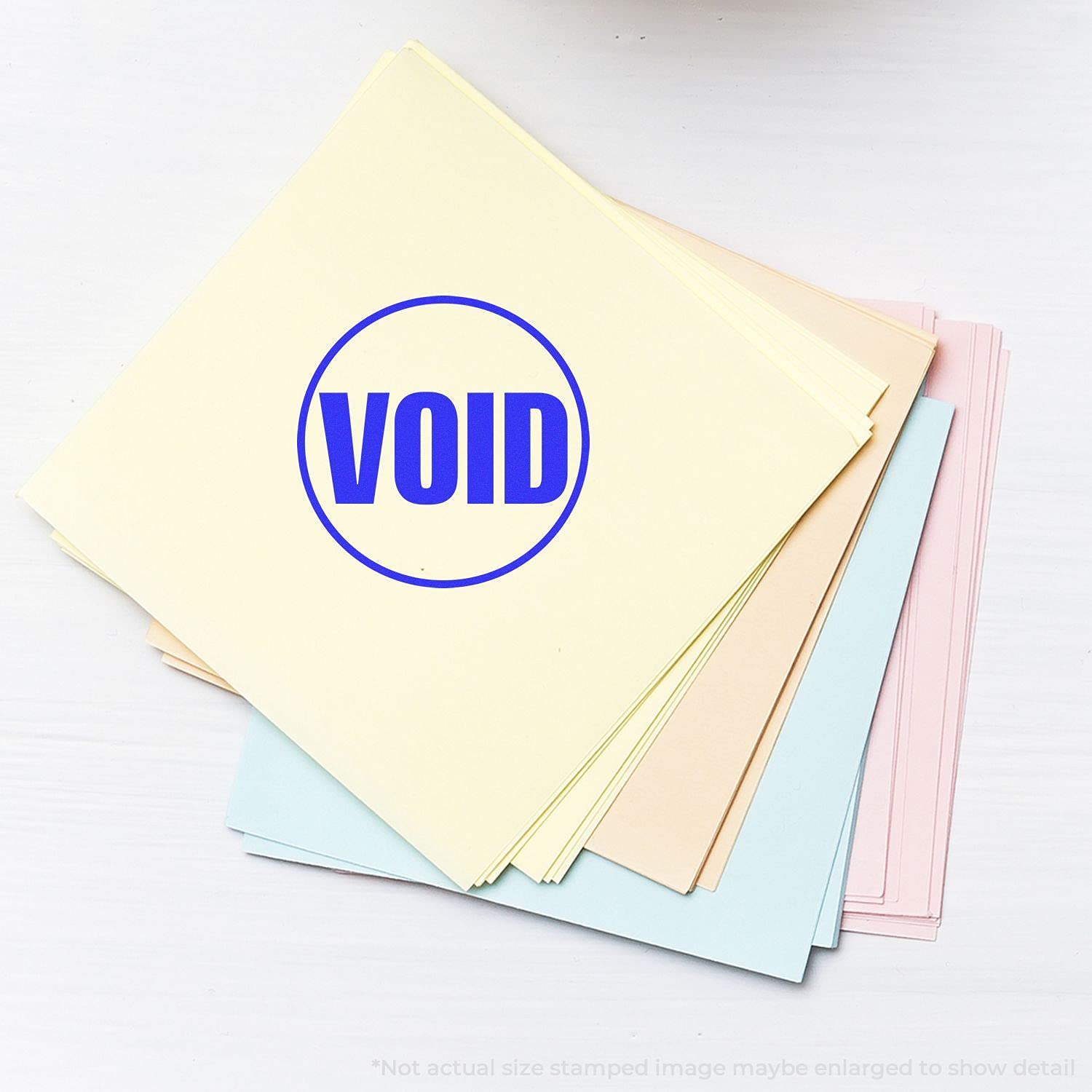 Self-Inking Round Void Stamp, Business Stamps, Up to 5K Impressions, Available in 11 Ink Colors, Reinkable, Easy Press and Print Stamping, Size Approx 7/8" Dia - Image 3