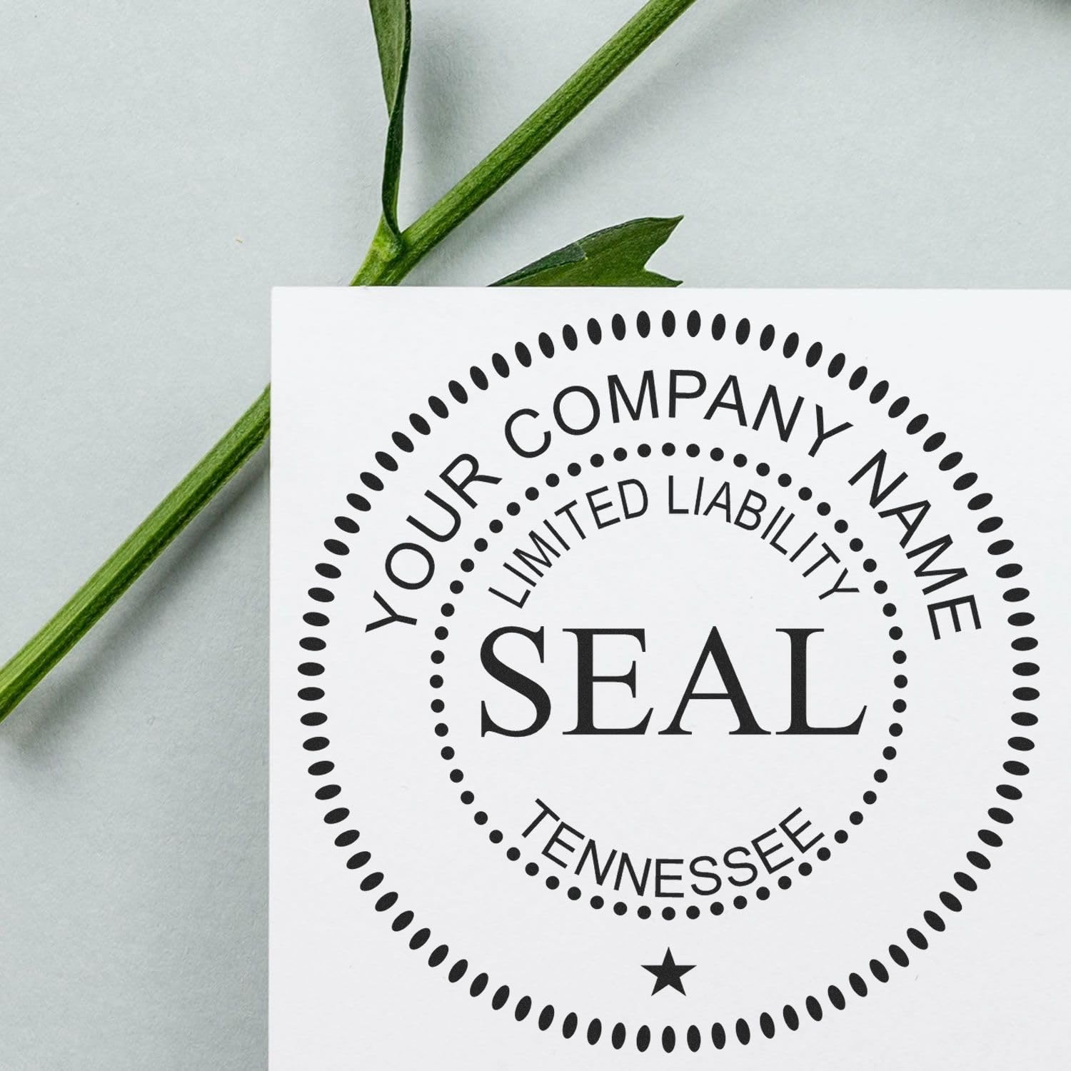 Self-Inking Tennessee Limited Liability Company Seal Stamp, 1-5/8 Diameter, Up to 10K Imprints, Reinkable, Company Stamp for TN, Customized LLC Corporation Seal Stamp, Stamp Self-Ink, TN Stamp - Image 4