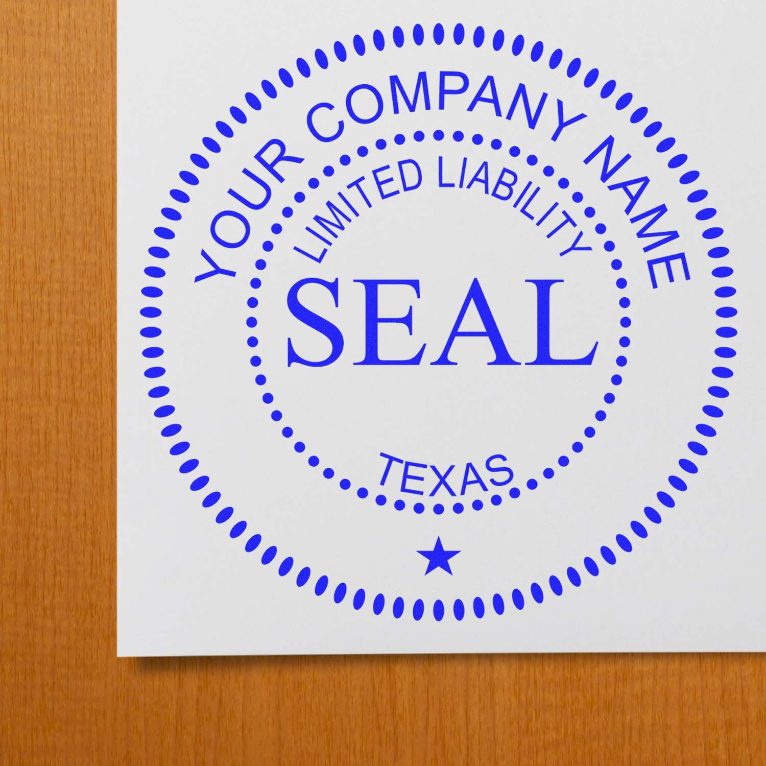 Self-Inking Texas Limited Liability Company Seal Stamp, 1-5/8 Diameter, Up to 10K Imprints, Reinkable, Company Stamp for TX, Customized LLC Corporation Stamp, Stamp Self-Ink, TX Stamp - Image 6