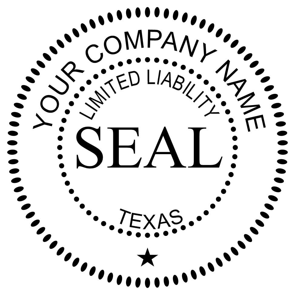 Self-Inking Texas Limited Liability Company Seal Stamp, 1-5/8 Diameter, Up to 10K Imprints, Reinkable, Company Stamp for TX, Customized LLC Corporation Stamp, Stamp Self-Ink, TX Stamp - Image 8