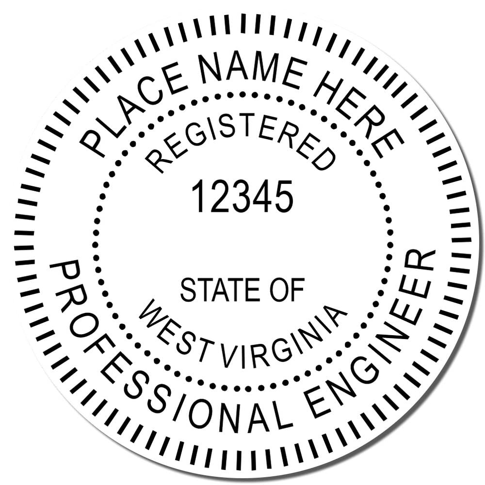Self-Inking West Virginia Engineer Stamp, Ideal for West Virginia Professional Engineer, PE Stamp West Virginia, Convenient Size 1-5/8, for Official Documentation - West Virginia Engineer Stamp - Image 4