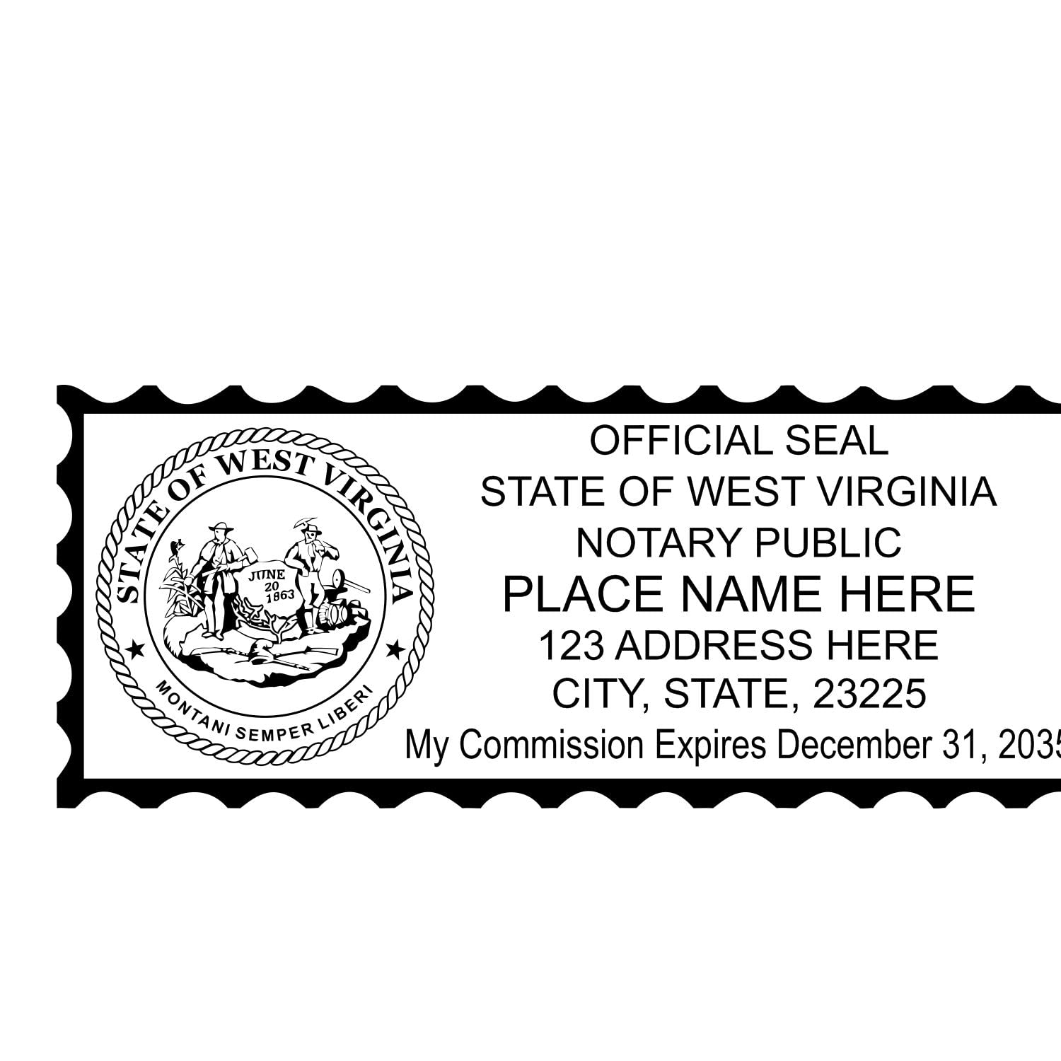 Self Inking West Virginia Notary Stamp, Notary Stamp West Virginia, Rectangular Imprint, Sized 7/8" x 2-1/2", Up to 5,000 Impressions and Available in 11 Ink Colors, Easy Press and Print Stamping - Image 8