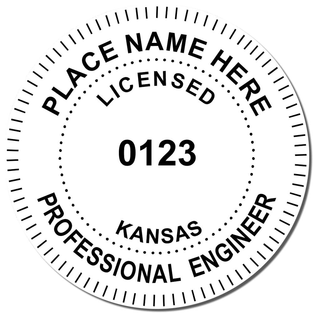 Slim 1-5/8 Kansas Engineering Stamp - Essential Professional Engineer Stamp Kansas, Ideal for Kansas Professional Engineers - Precise - Kansas Professional Seal Stamps, KS Engineer Seal - Image 4