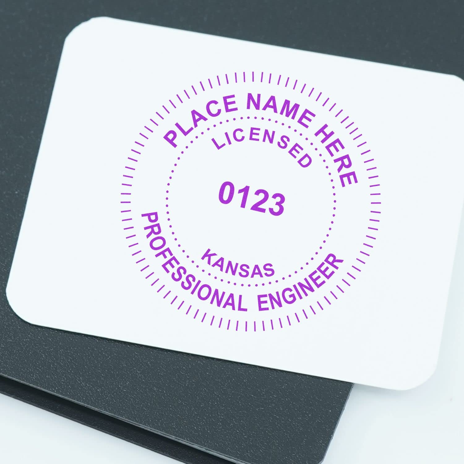 Slim 1-5/8 Kansas Engineering Stamp - Essential Professional Engineer Stamp Kansas, Ideal for Kansas Professional Engineers - Precise - Kansas Professional Seal Stamps, KS Engineer Seal - Image 6