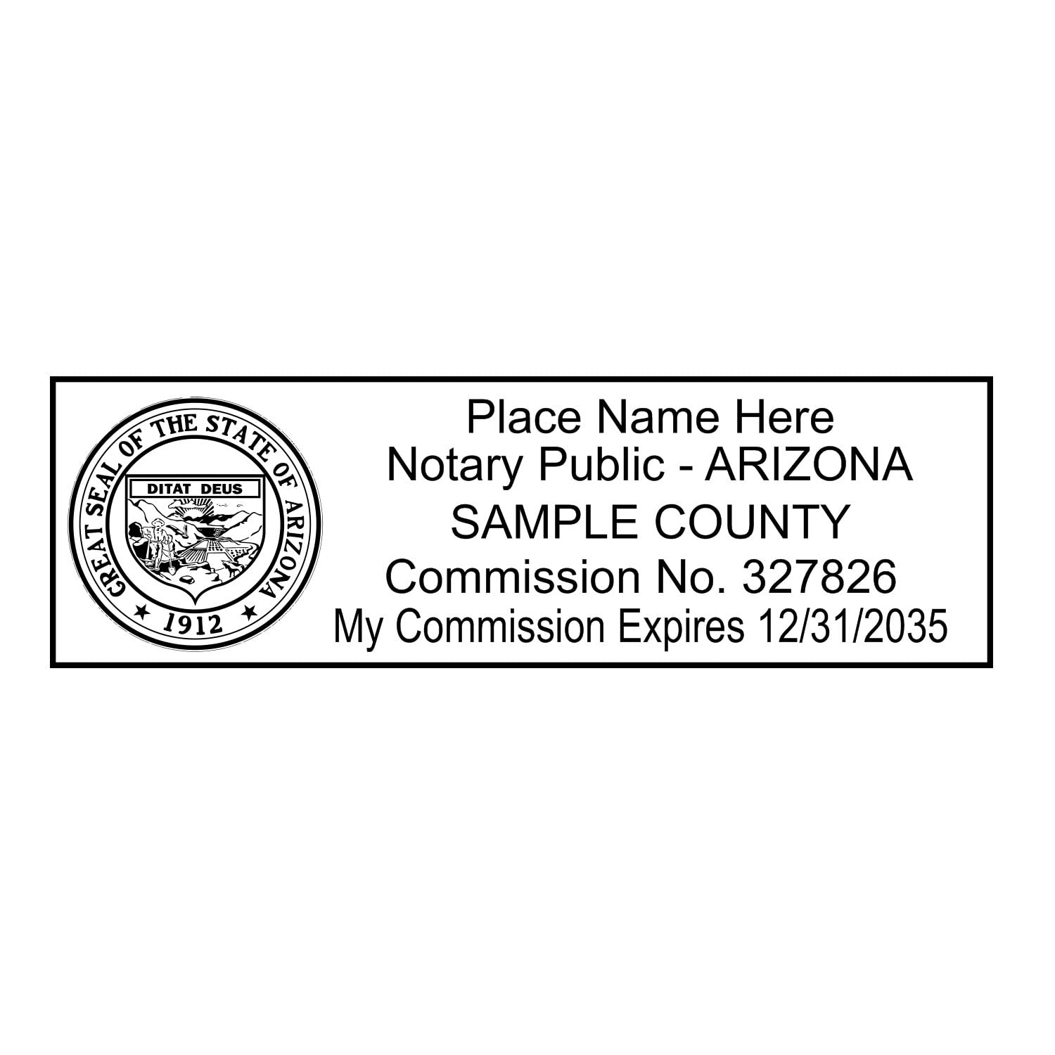Slim Arizona State Seal Notary Stamp, AZ Notary Stamp, Slim Design, Easy to Carry and Portable,Rectangular Imprint, Impression Size 7/8" x 2-1/4" - Image 9
