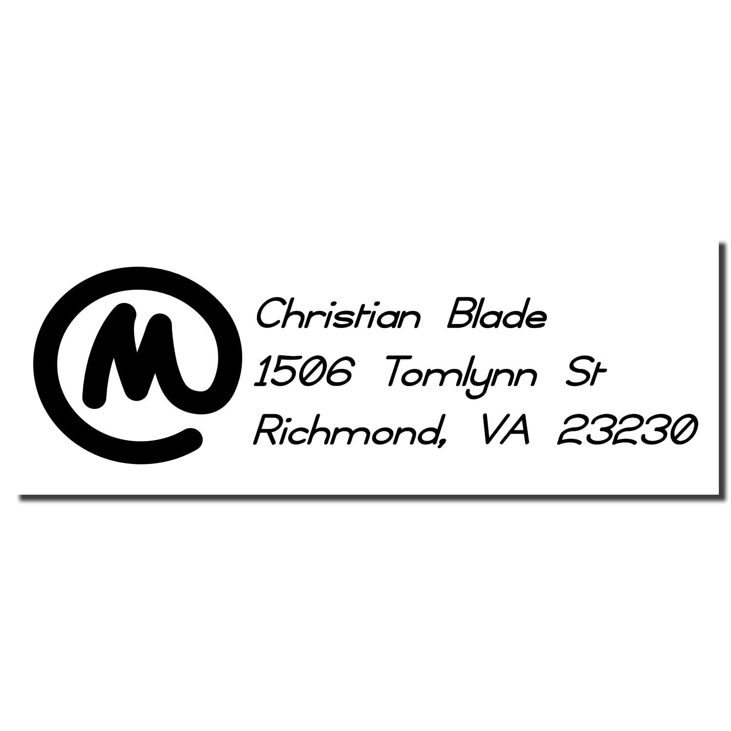 Slim Copyright Initial Address Stamp, Custom Made Christmas Address Stamp, Great Graduation Gift, Portable, Slim Design, 5 Exciting Ink Colors, Impression 7/8" x 2-1/4", Up to 25K Impressions