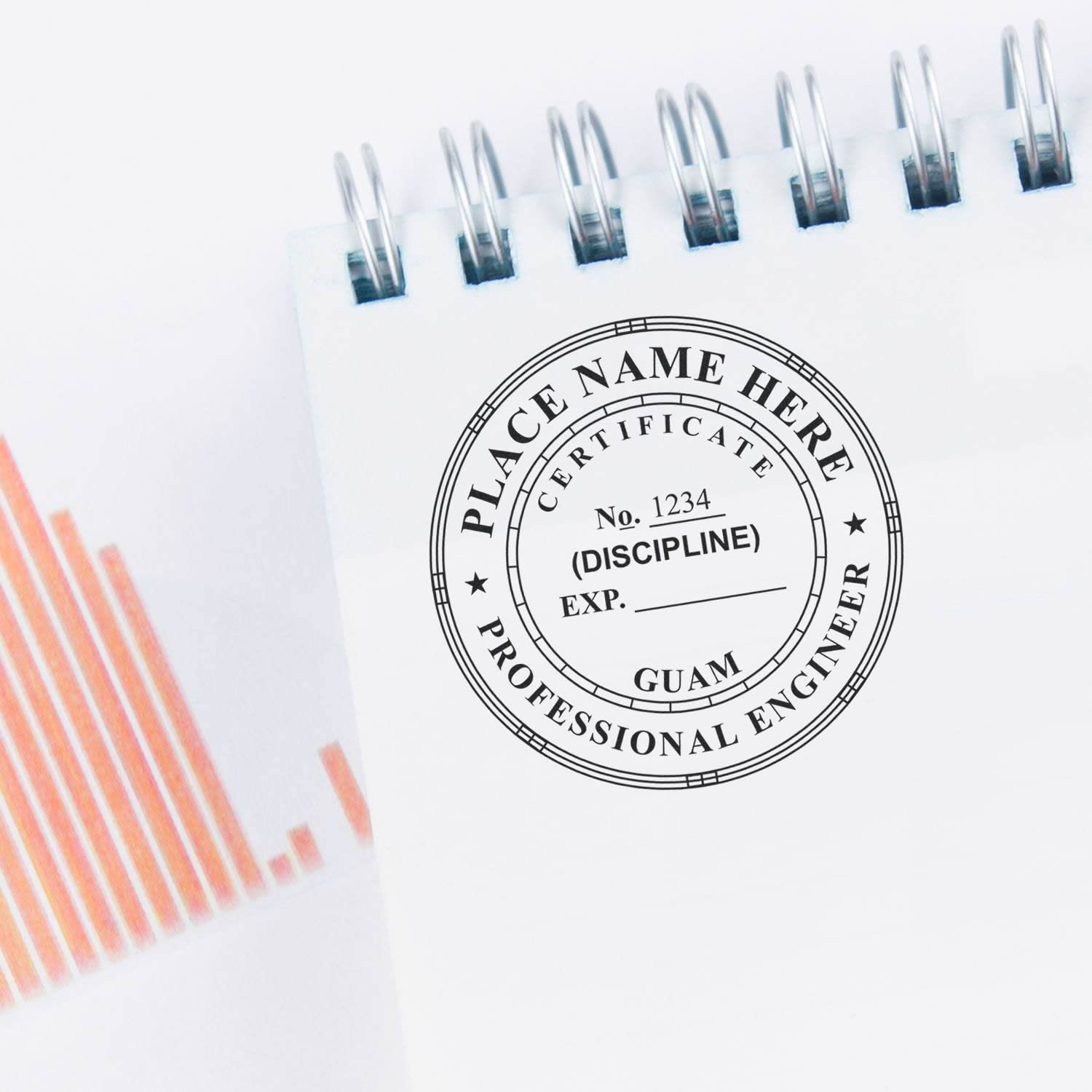 Slim Guam PE Seal Stamp - Ideal for Guam Professional Engineers, 1-1/2 Size, Professional Engineer Stamp Guam, Essential Guam Engineering Stamp, Guam GU Engineer Seal, Guam GU PE Seal Stamp - Image 9