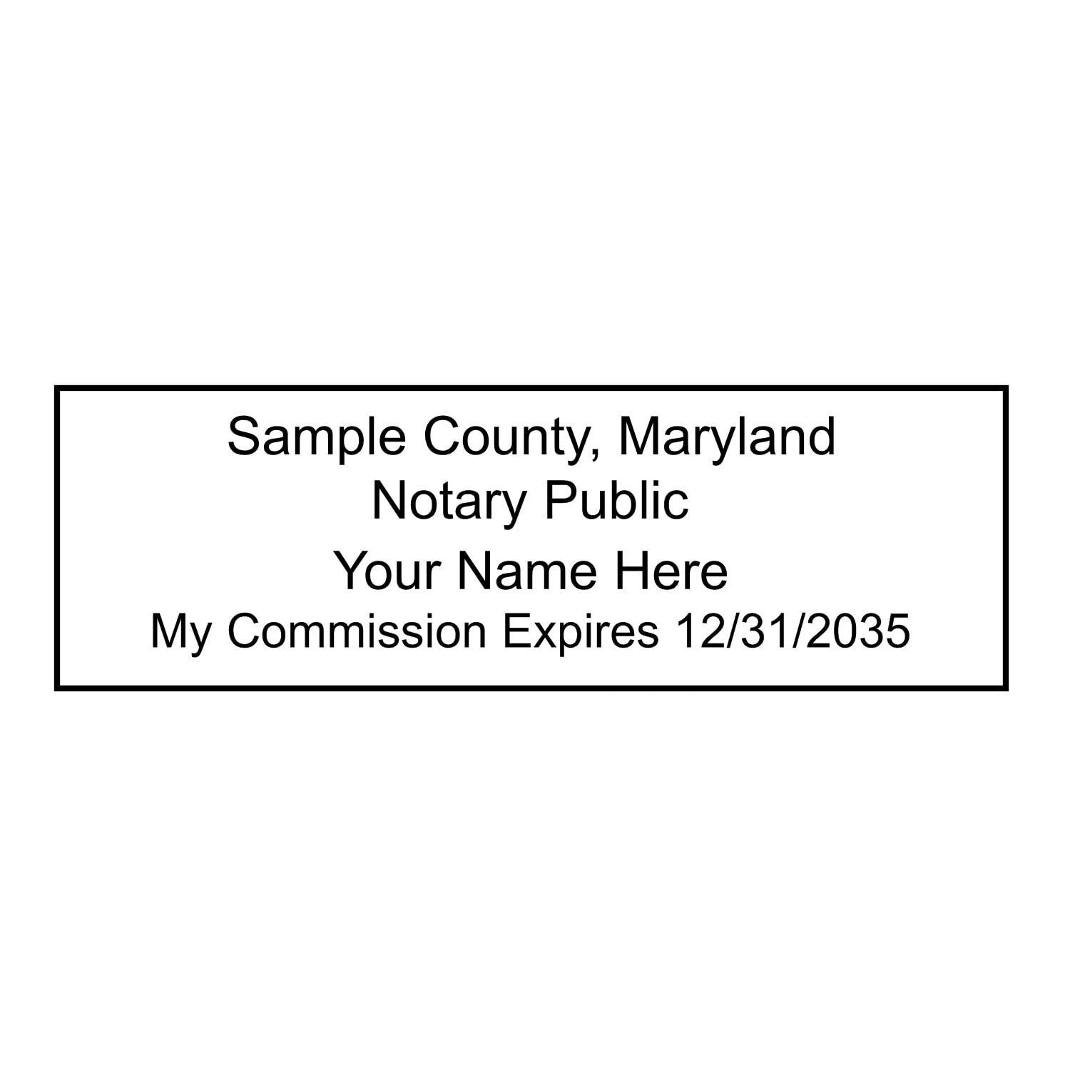 Slim Maryland Rectangular Notary Stamp, MD Notary Stamp, Slim Design, Easy to Carry and Portable,Rectangular Imprint, Impression Size 7/8" x 2-1/4" - Image 9