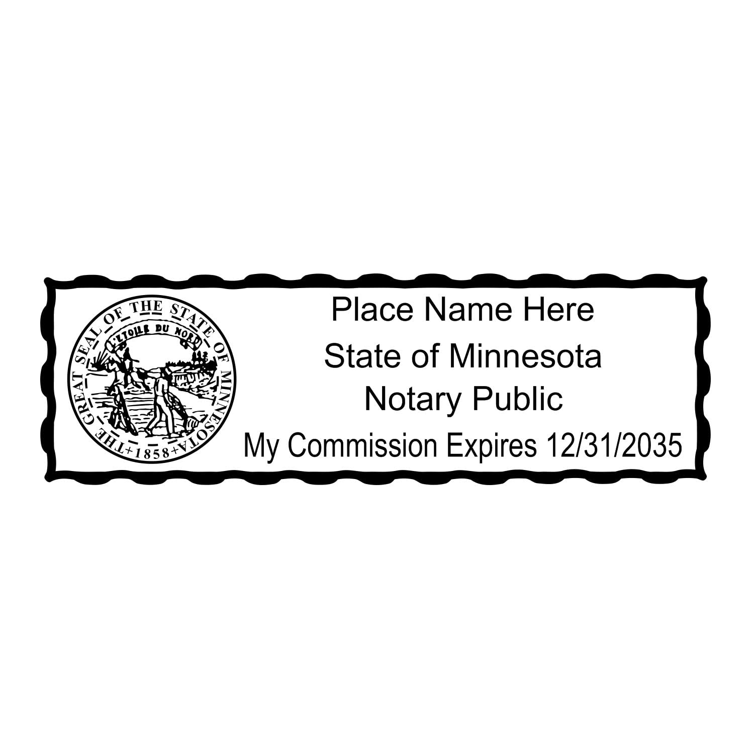 Minnesota State Seal Notary Stamp, MN Notary Stamp, State Board Approved, Economical Wood Handle Rubber Stamp, Uses Stamp Pad, Rectangular Shape, Sized 7/8" x 2-1/4", Minnesota Notary - Image 9