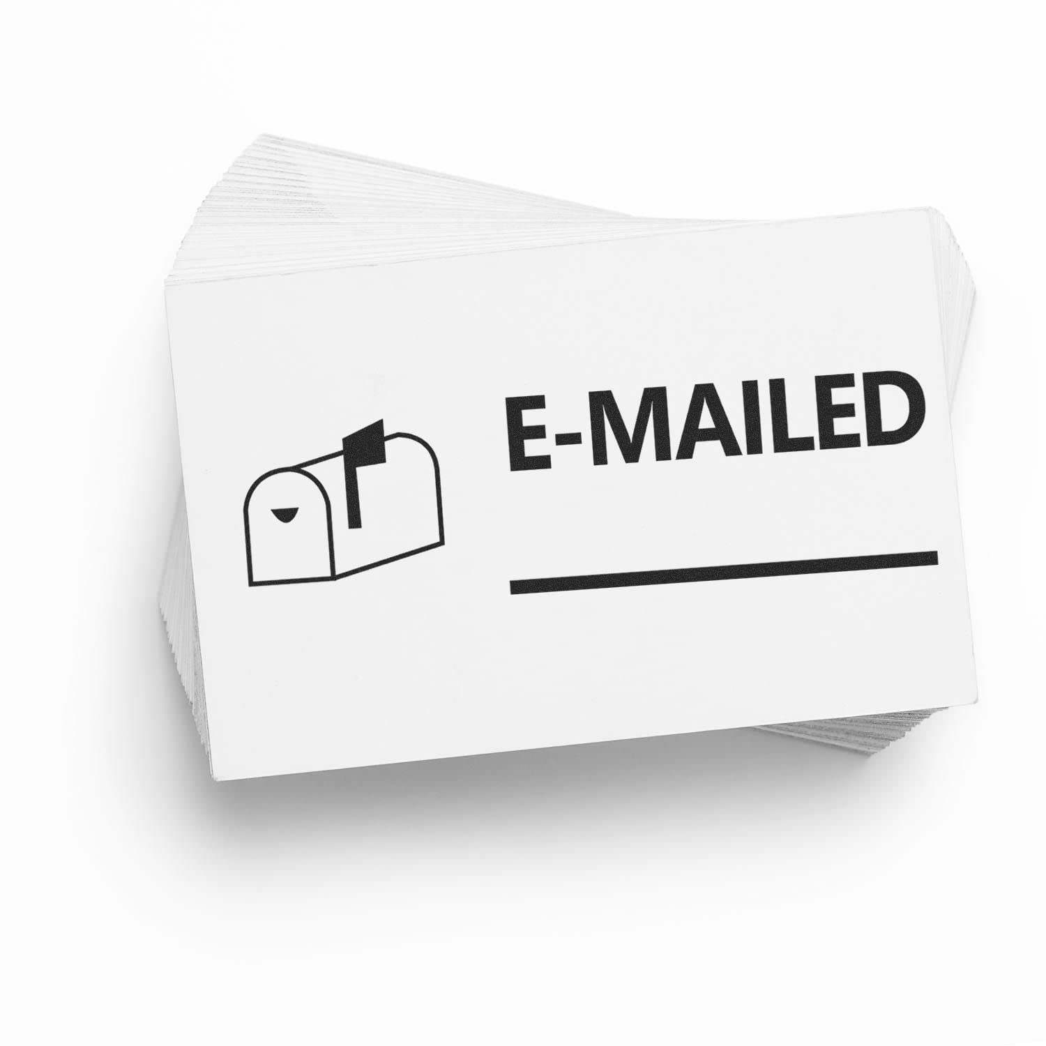 Slim Pre-Inked Emailed with Mailbox Stamp, Business Accessories, Slim Design, Portable, Easy to Carry, Size Approx 1/2" x 1-1/2", Avail in 5 Ink Colors, Reinkable