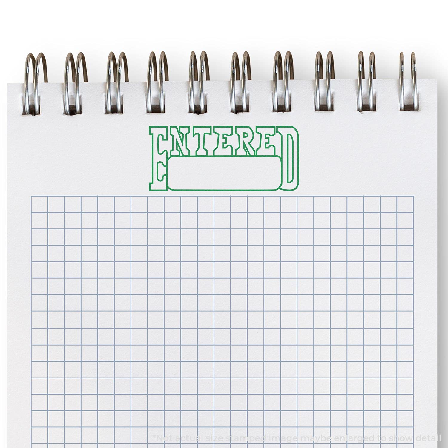 Slim Pre-Inked Entered with Date Box Stamp, Perfect for Physicians, Slim Design, Portable, Easy to Carry, Size Approx 1/2" x 1-1/2", Avail in 5 Ink Colors, Reinkable - Image 3