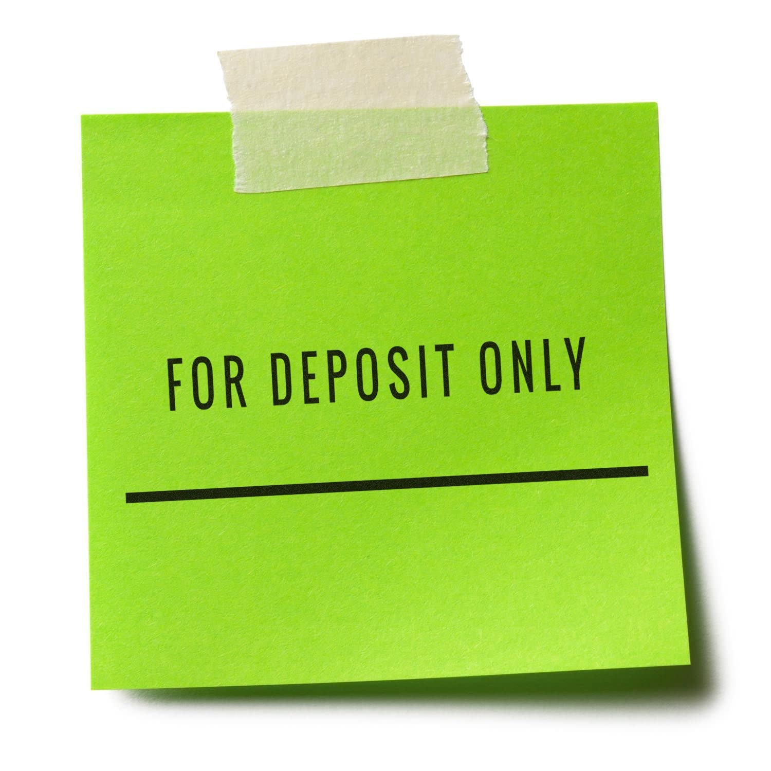 Slim Pre-Inked for Deposit Only with Line Stamp, Business Office Supplies, Slim Design, Portable, Easy to Carry, Size Approx 1/2" x 1-1/2", Avail in 5 Ink Colors, Reinkable