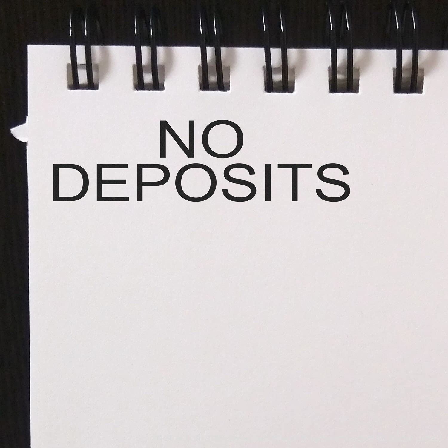 Slim Pre Inked No Deposits Stamp, Bank Teller Supplies, Slim Design, Portable, Easy to Carry, Size Approx 1/2" x 1-1/2", Avail in 5 Ink Colors, Reinkable - Image 3