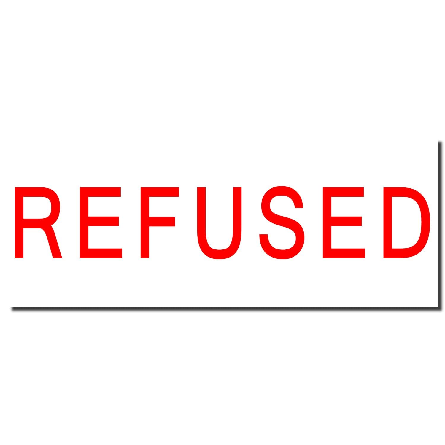 Slim Pre-Inked Refused Stamp - Red Ink