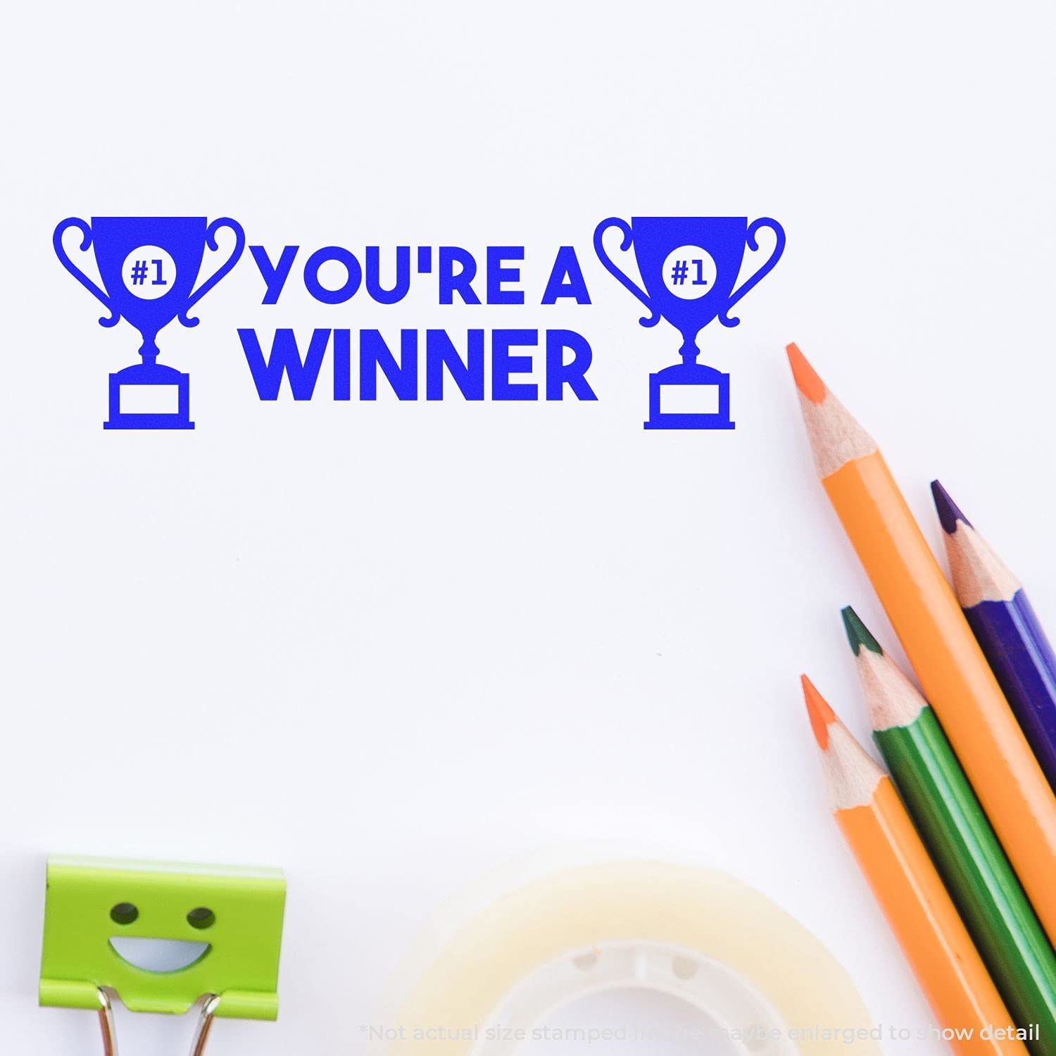 Slim Pre-Inked You're a Winner Stamp - Black Ink - Image 6