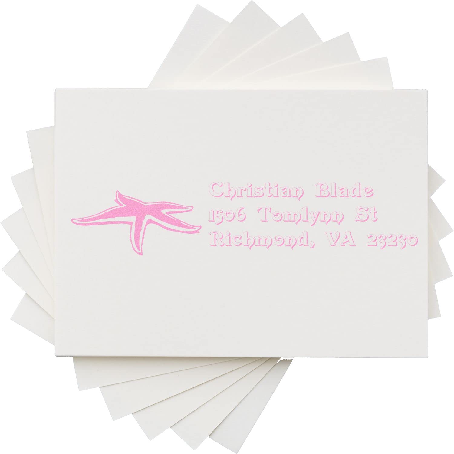 Slim Starfish Address Stamp, Family Return Address Stamp, Great Graduation Gift, Portable, Slim Design, 5 Exciting Ink Colors, Impression 7/8" x 2-1/4", Up to 25K Impressions - Image 5