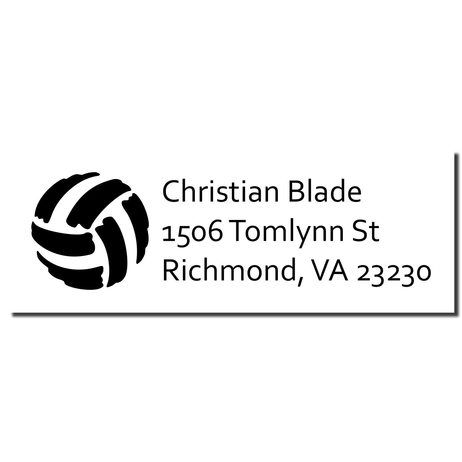 Slim Volley Ball Address Stamp, Custom Made Personal Return Address Stamp, Wedding Gift, Portable, Slim Design, 5 Exciting Ink Colors, Impression 7/8" x 2-1/4", Up to 25K Impressions