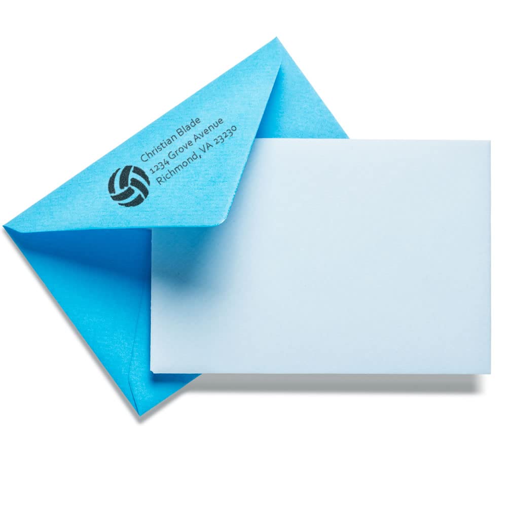 Slim Volley Ball Address Stamp, Custom Made Personal Return Address Stamp, Wedding Gift, Portable, Slim Design, 5 Exciting Ink Colors, Impression 7/8" x 2-1/4", Up to 25K Impressions - Image 3